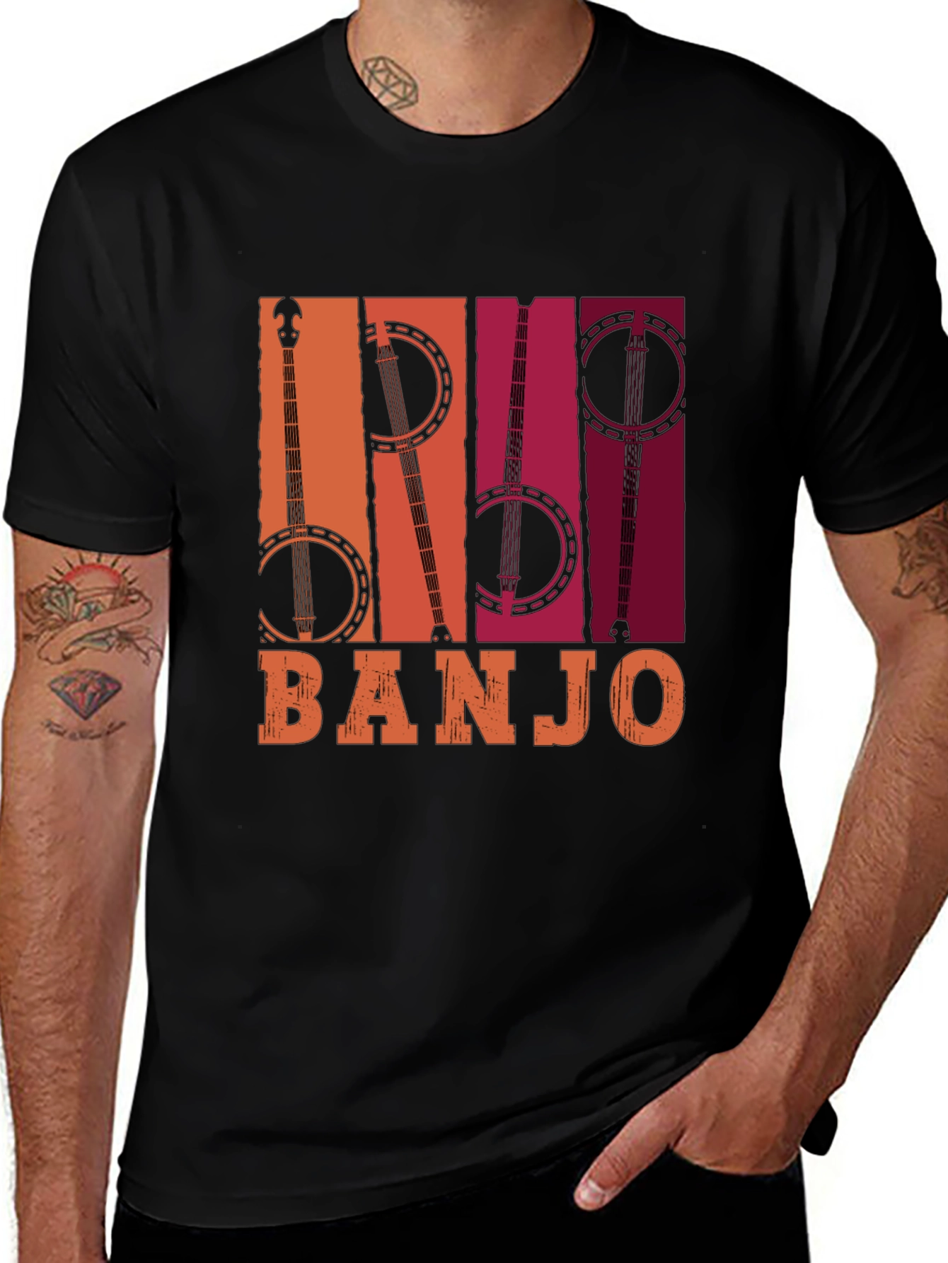 Retro Banjo Graphic Tee - Music Lover T-Shirt