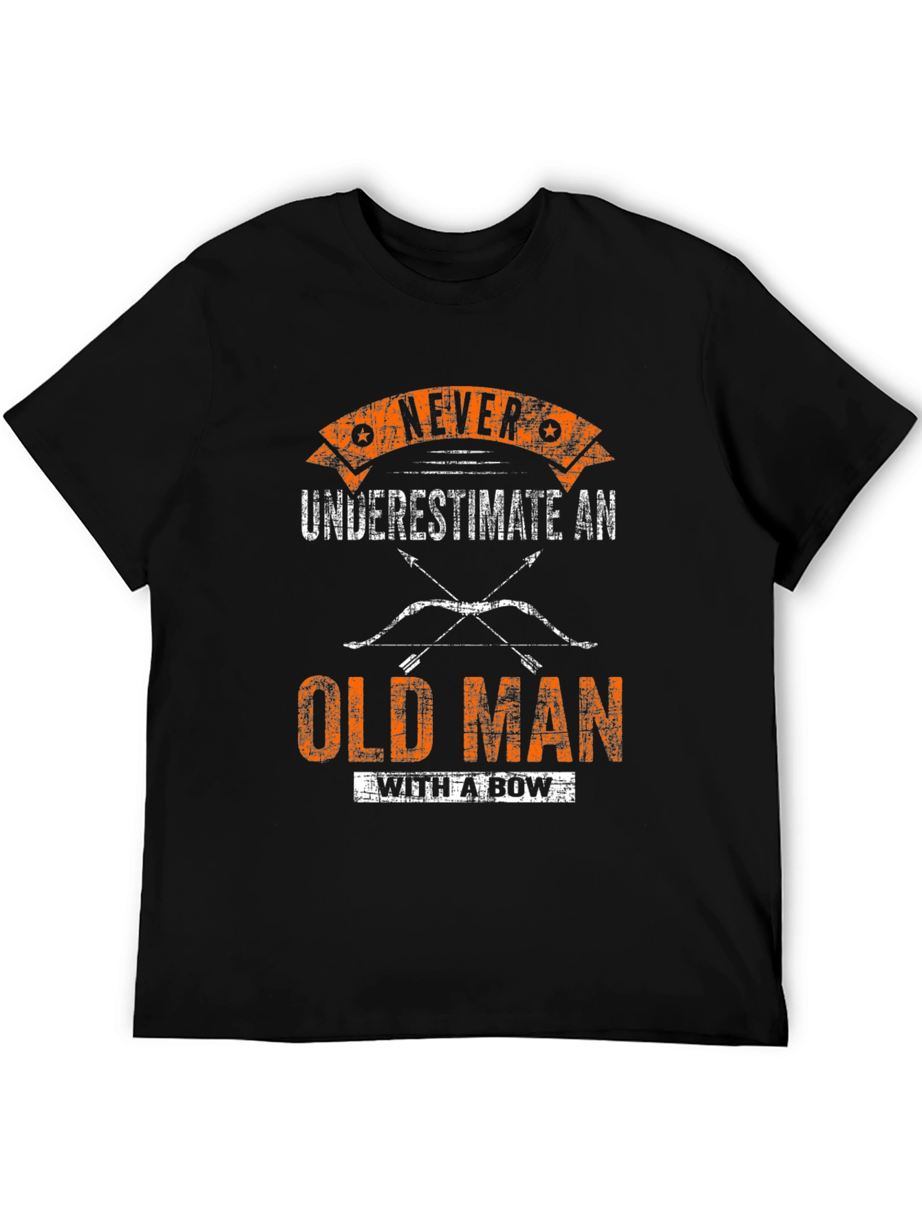 Never Underestimate Old Man With A Bow T-Shirt
