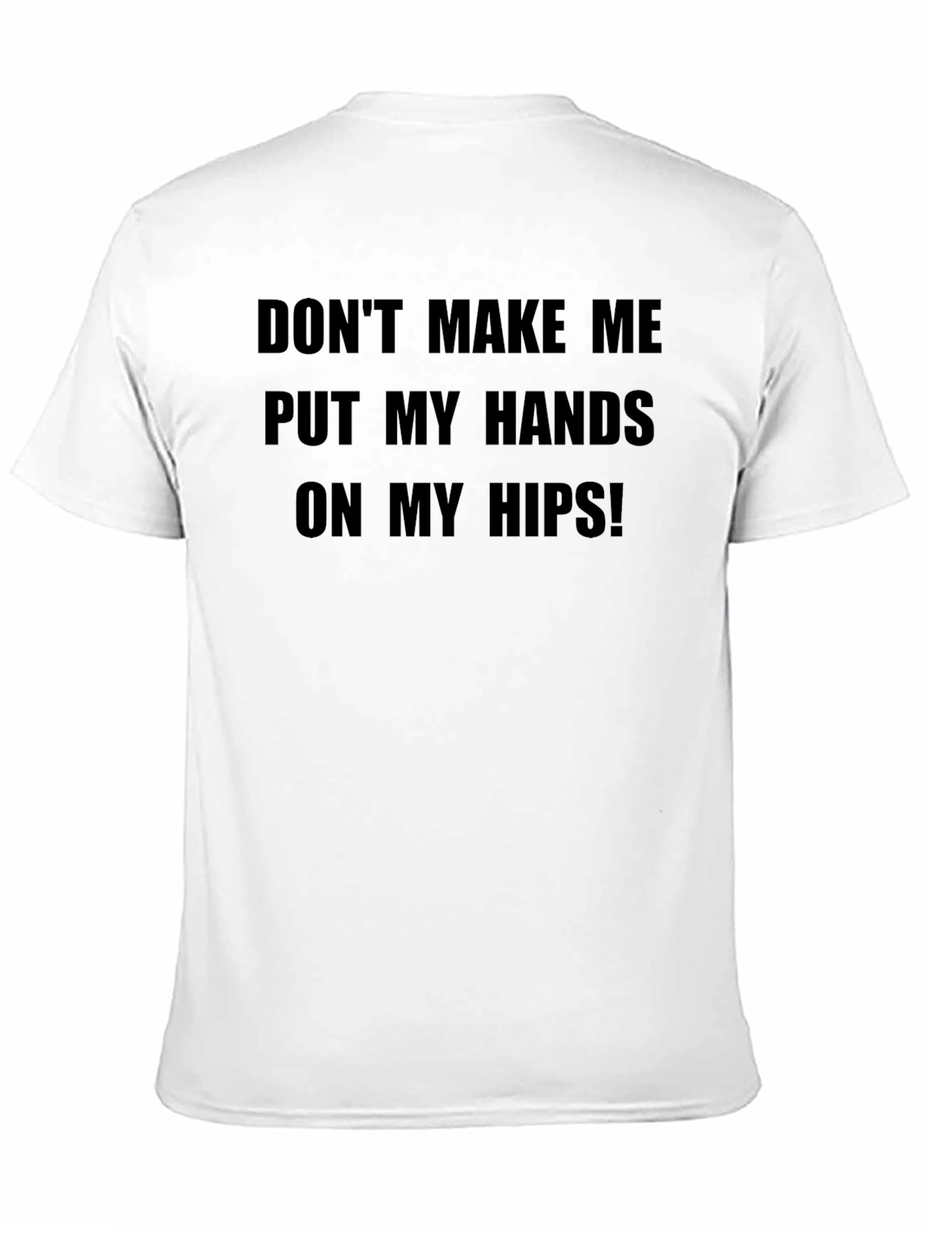 Funny Hands on Hips Black Graphic T-Shirt