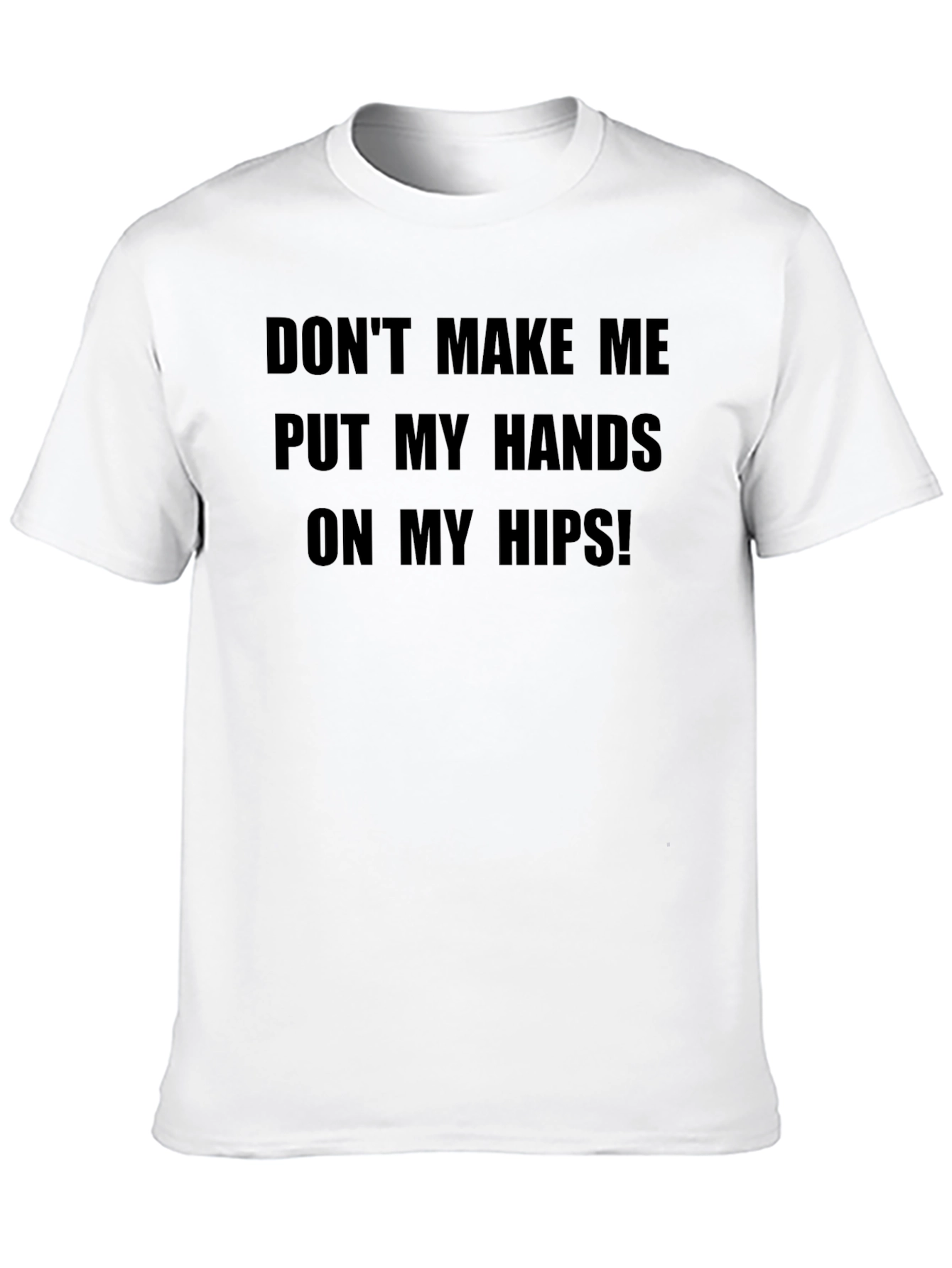 Funny Hands on Hips Black Graphic T-Shirt