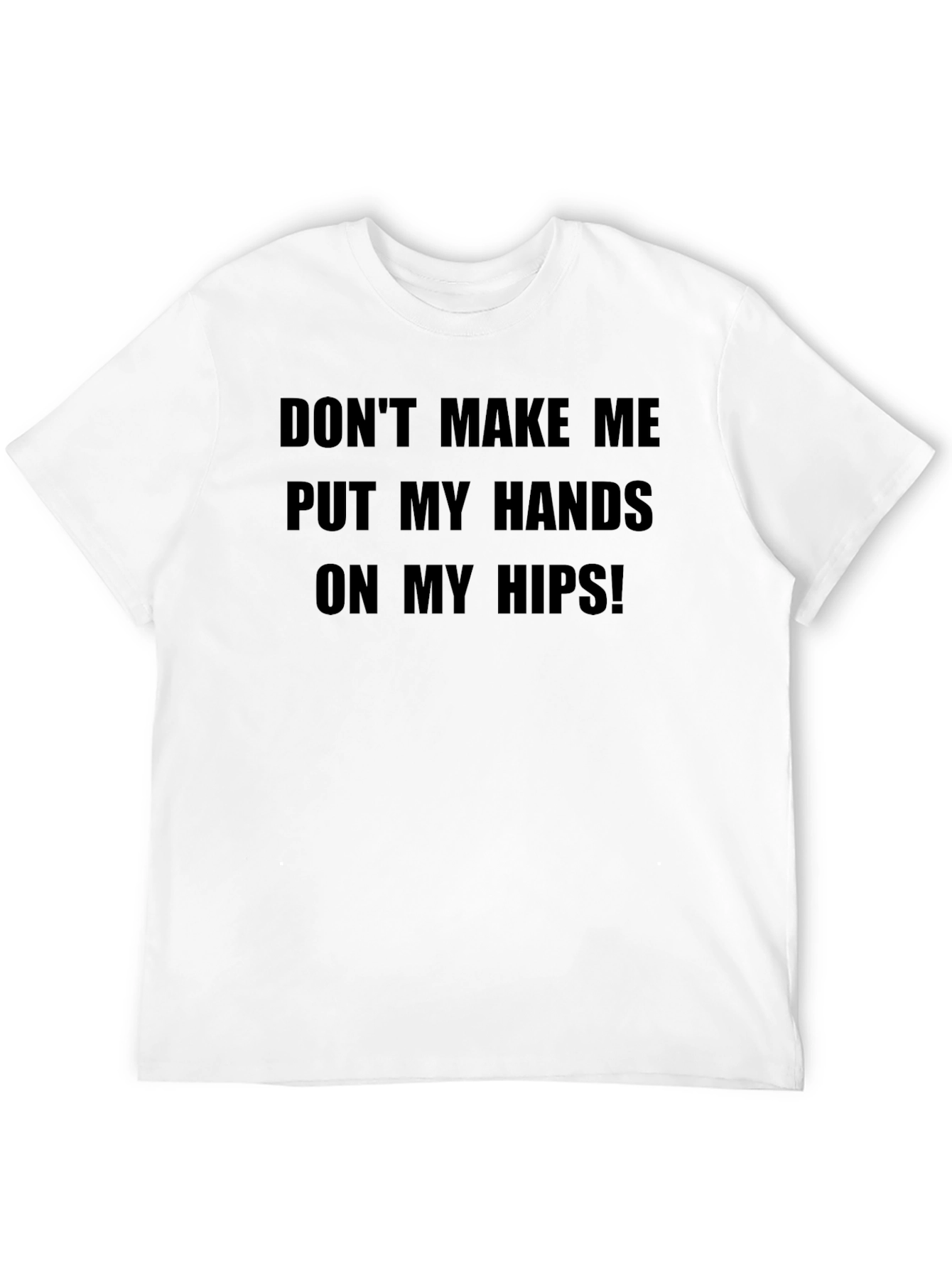 Funny Hands on Hips Black Graphic T-Shirt