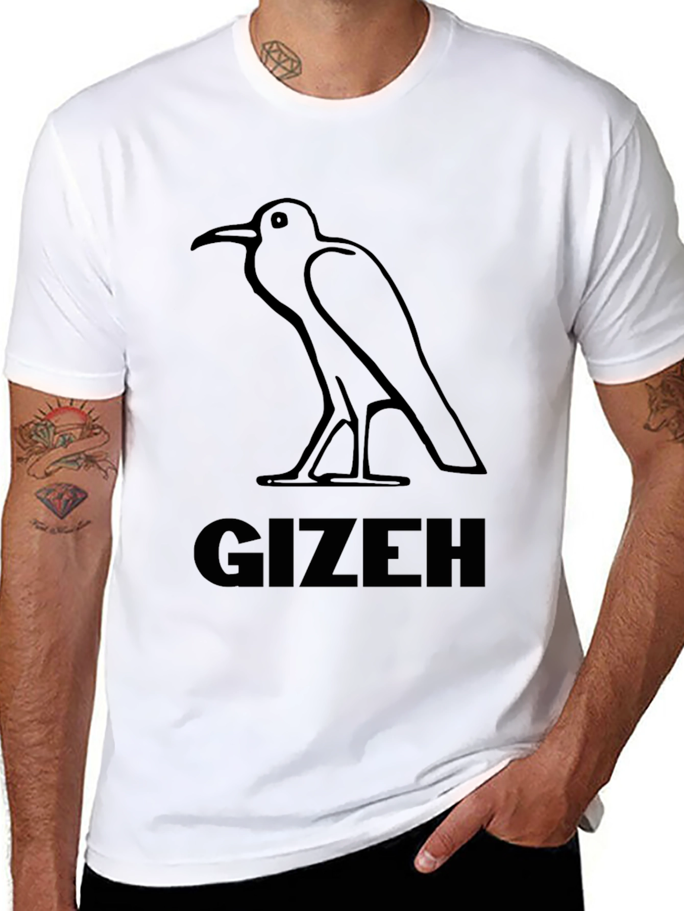 Gizeh Bird Graphic T-Shirt - Egyptian Inspired Design