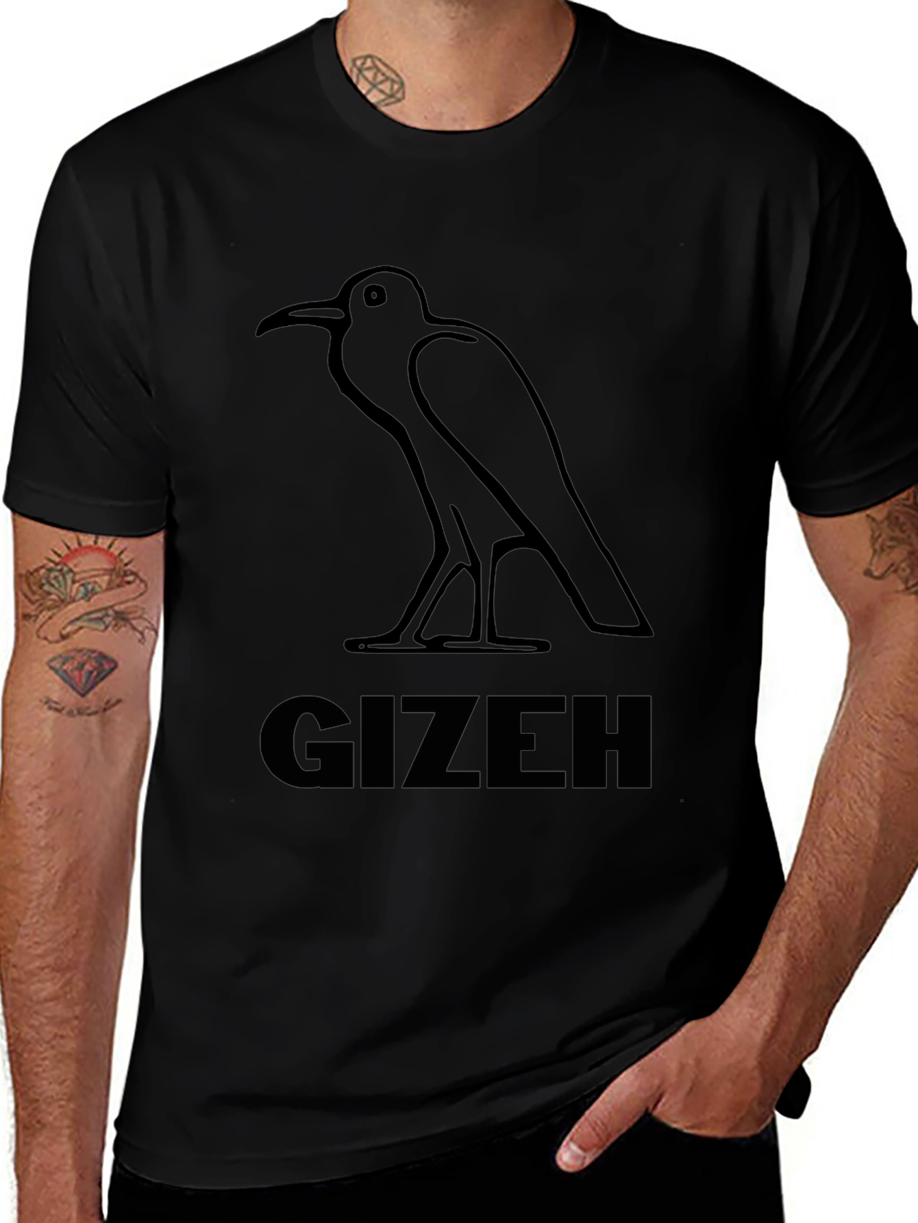 Gizeh Bird Graphic T-Shirt - Egyptian Inspired Design