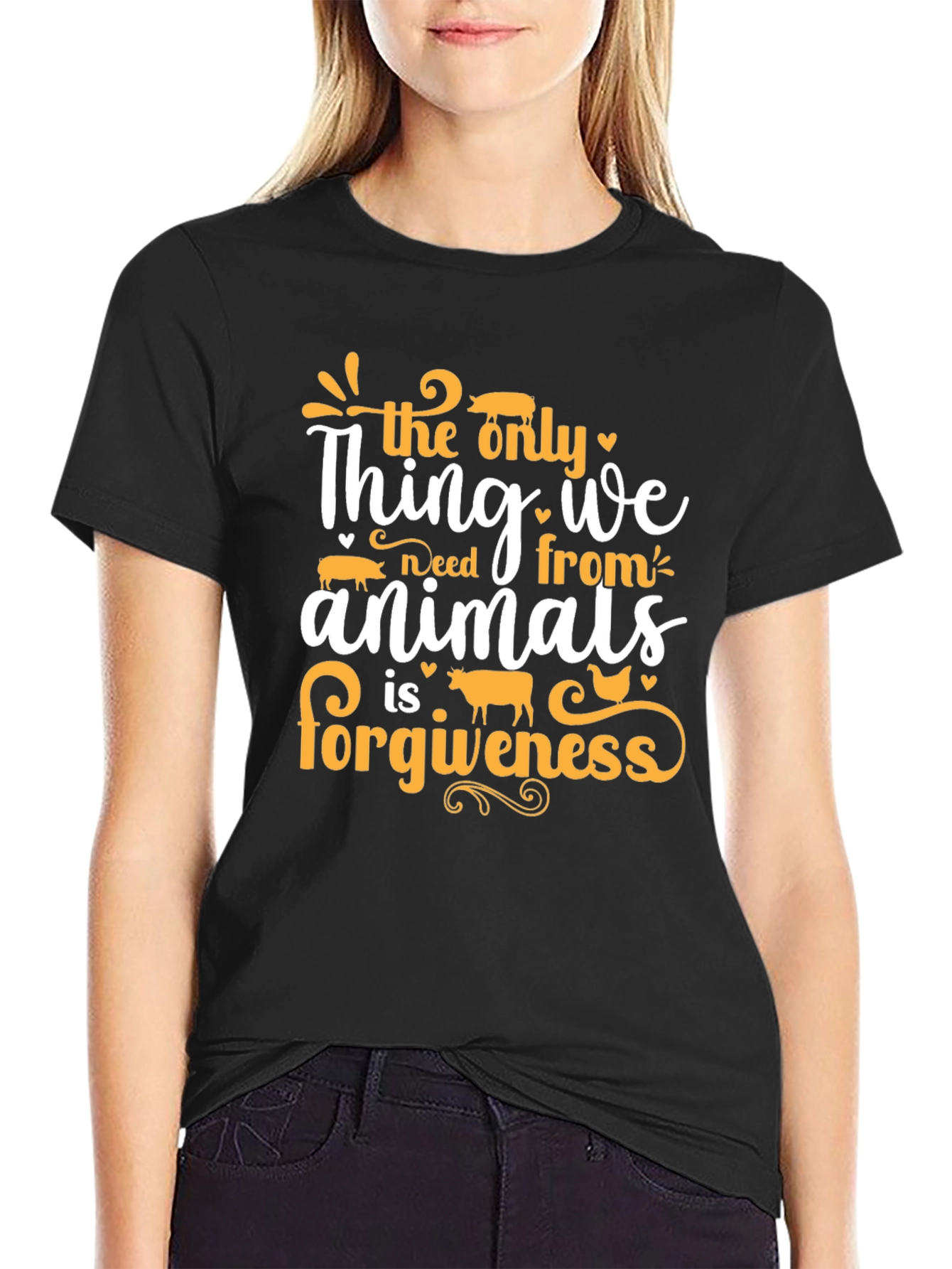Vegan Animal Forgiveness T-Shirt - Unisex