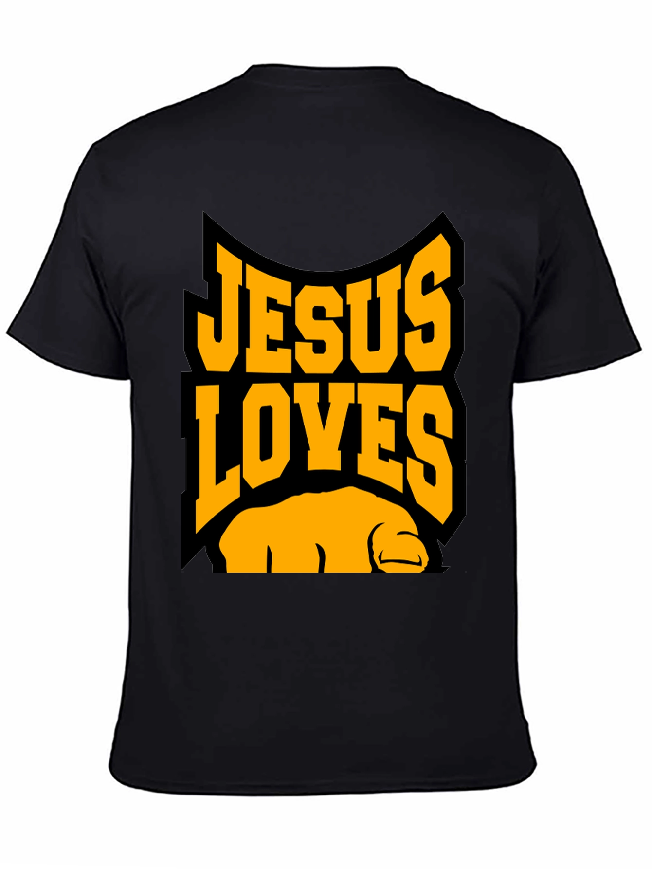 Jesus Loves You Black Graphic Tee