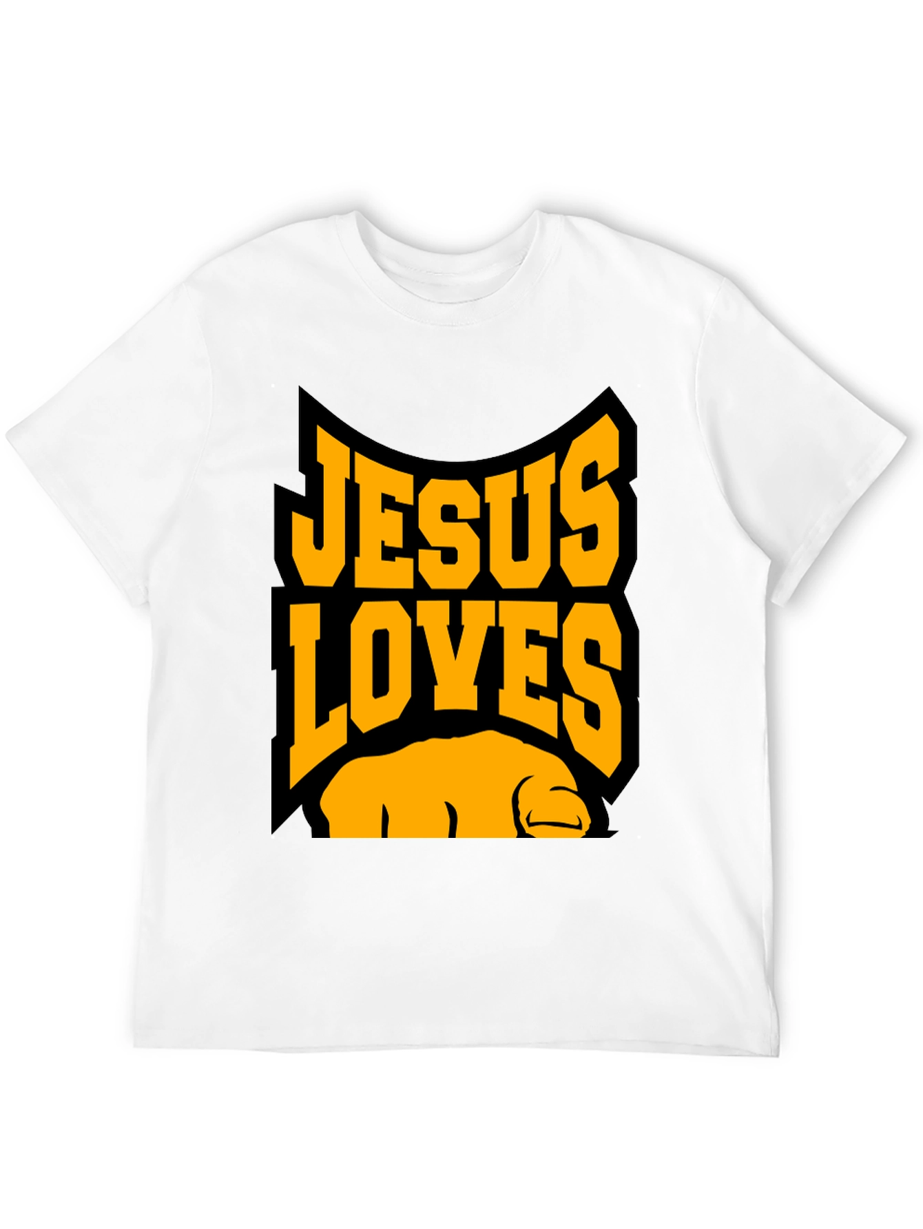Jesus Loves You Black Graphic Tee