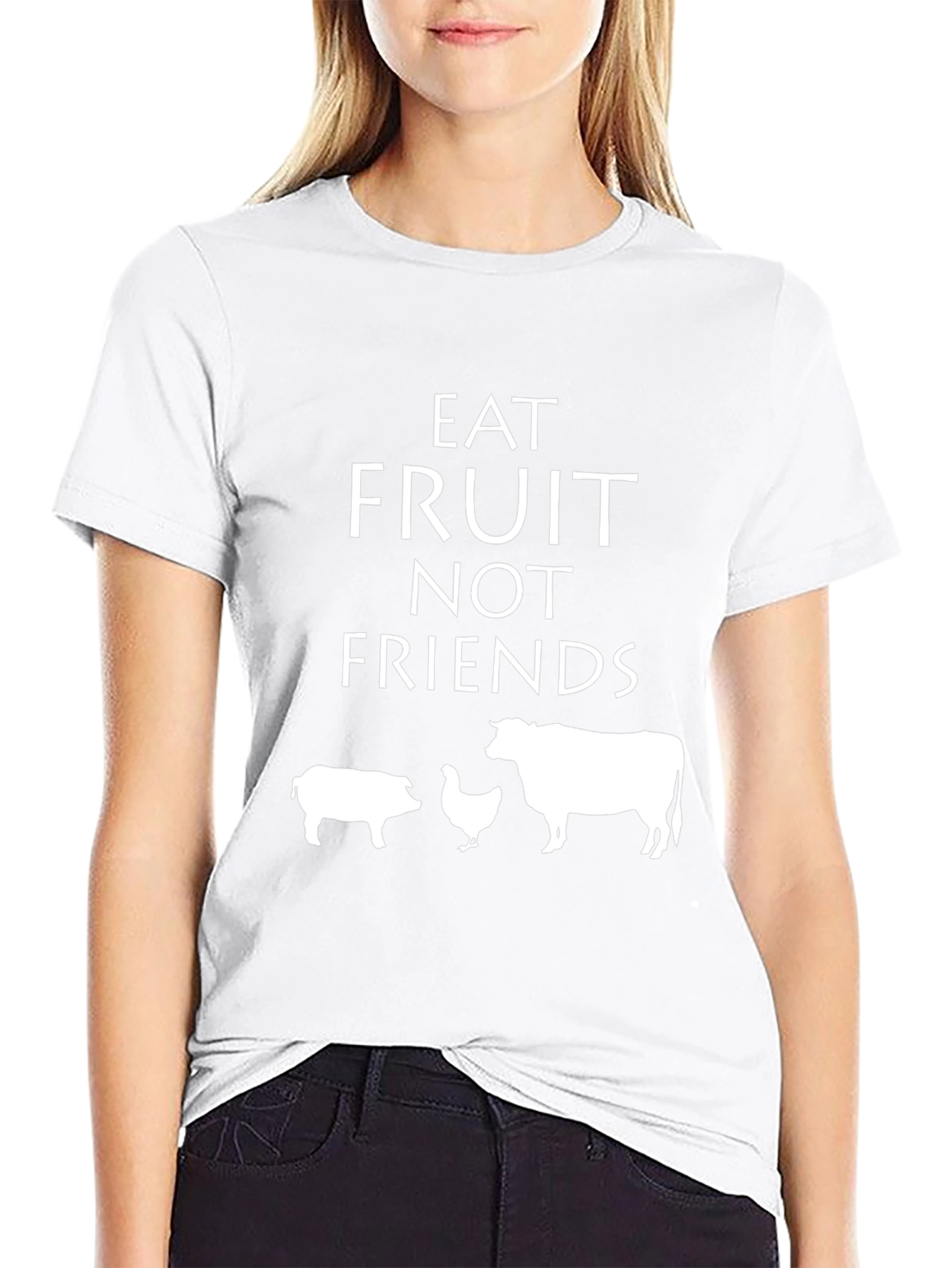 Eat Fruit Not Friends Vegan T-Shirt
