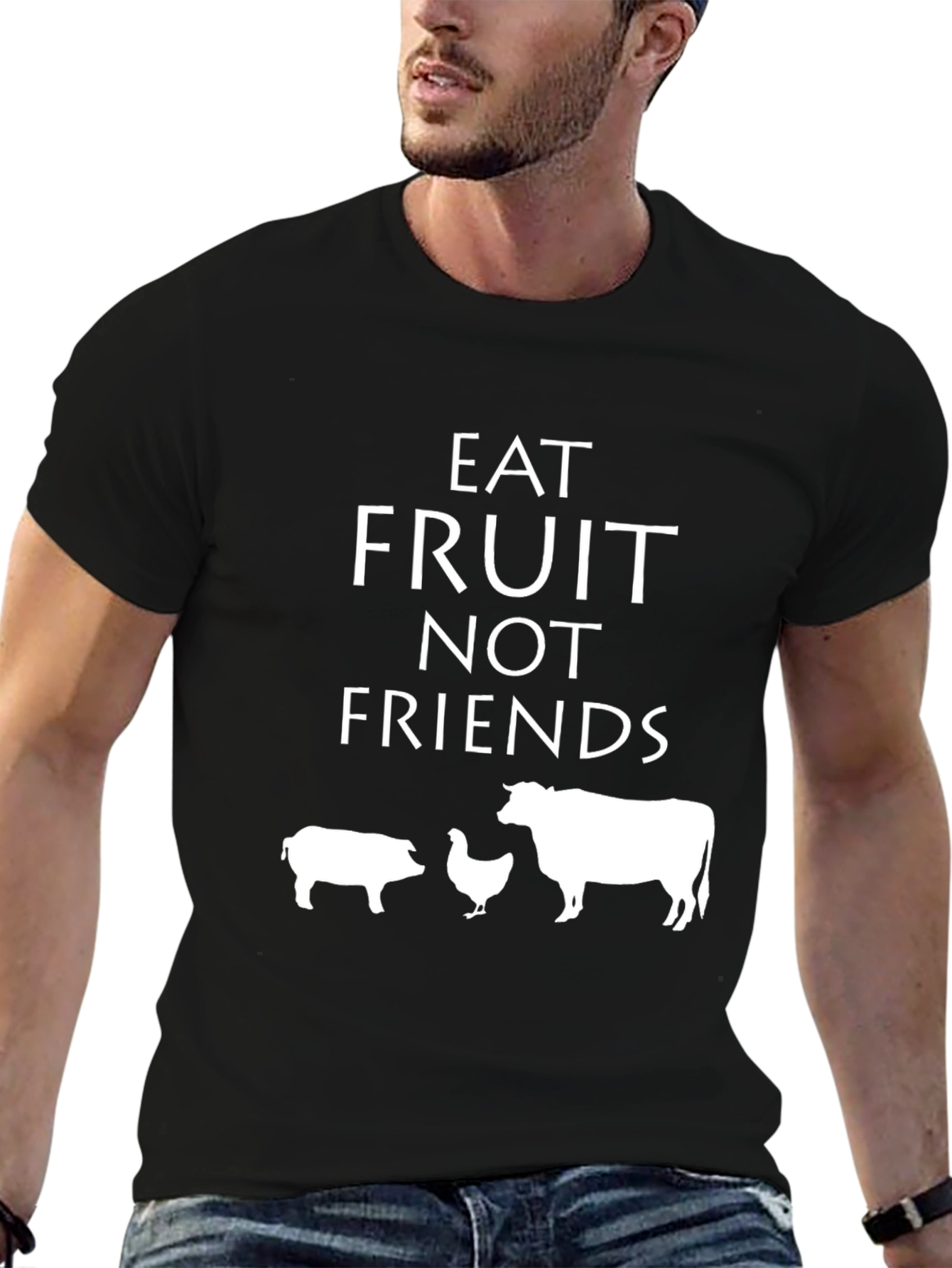 Eat Fruit Not Friends Vegan T-Shirt