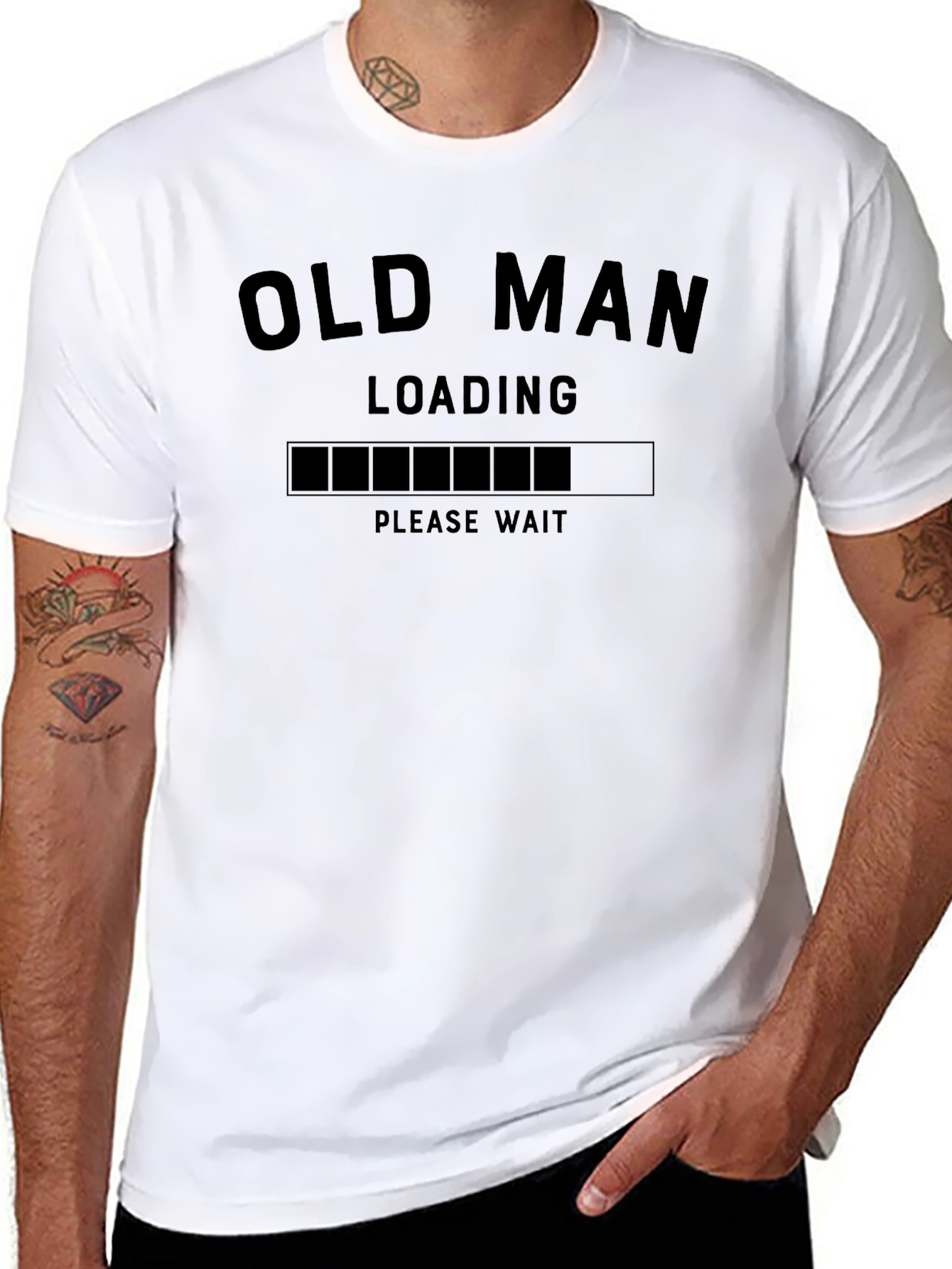 Old Man Loading Funny Graphic T-Shirt