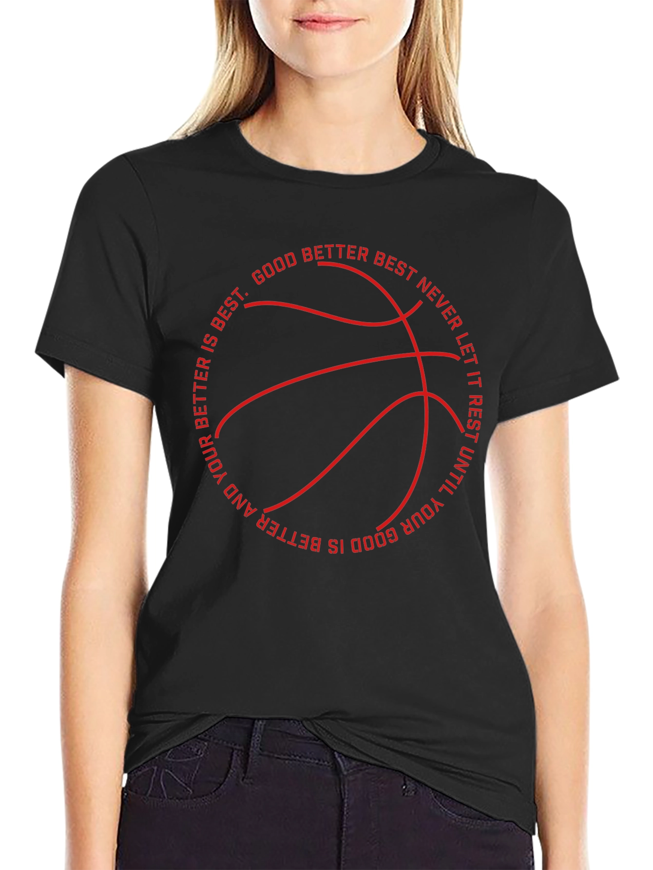Motivational Basketball T-Shirt - Good Better Best