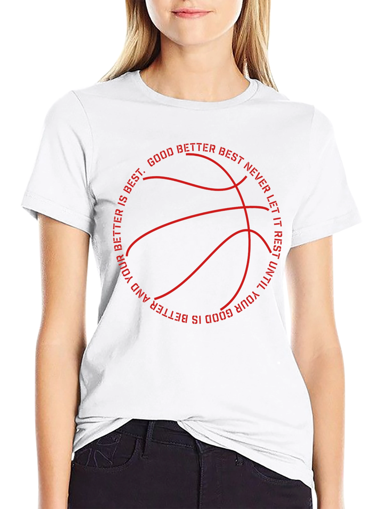 Motivational Basketball T-Shirt - Good Better Best