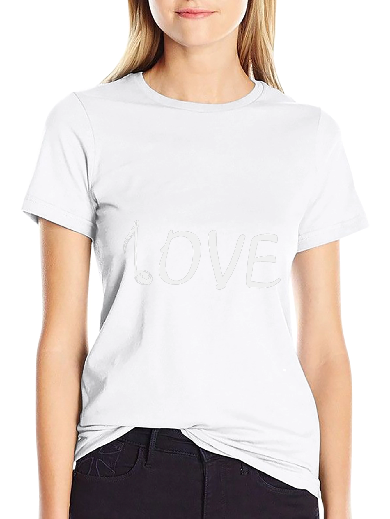 Love Music Note Black T-Shirt