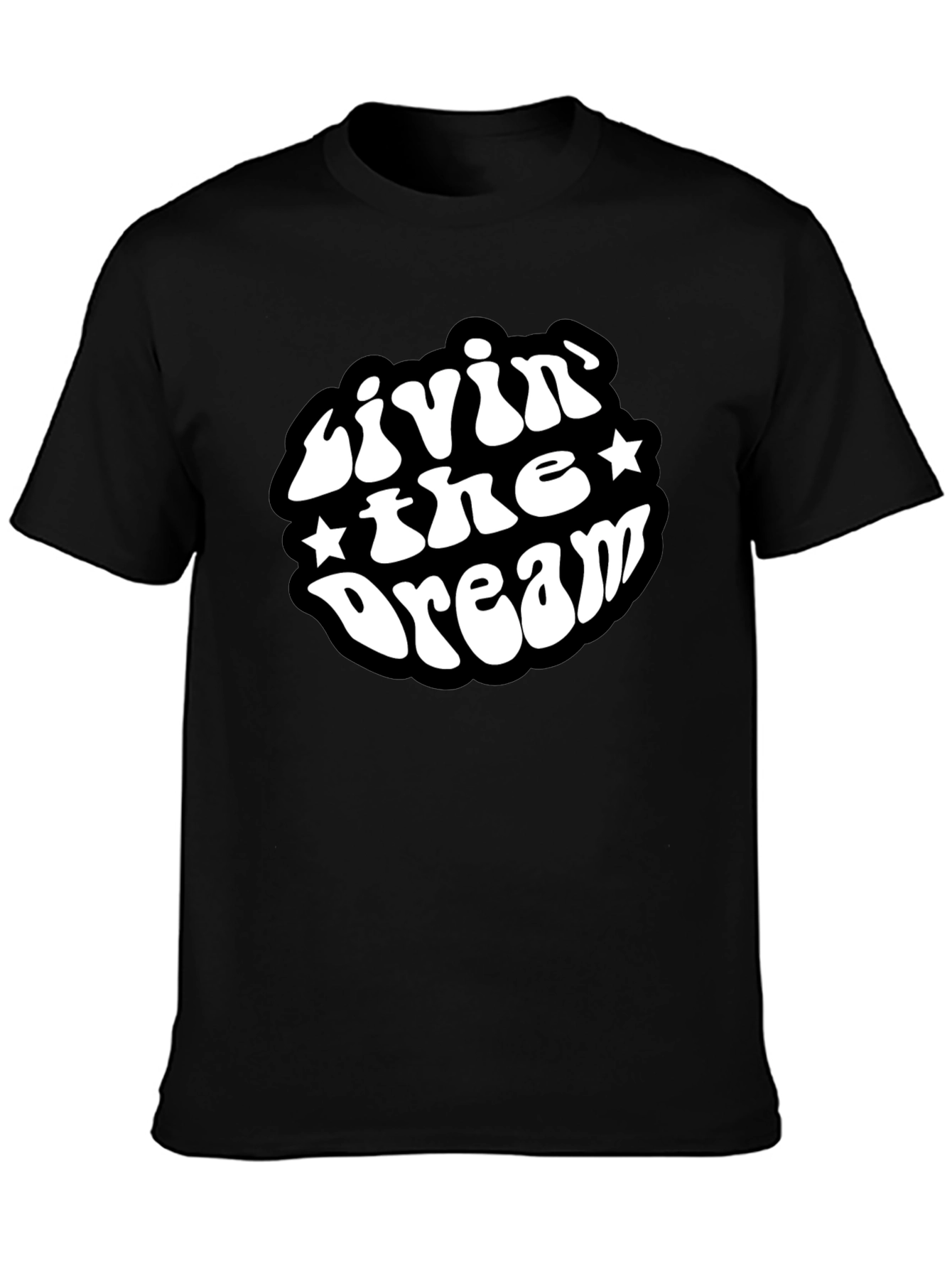 Livin The Dream Black Graphic T-Shirt