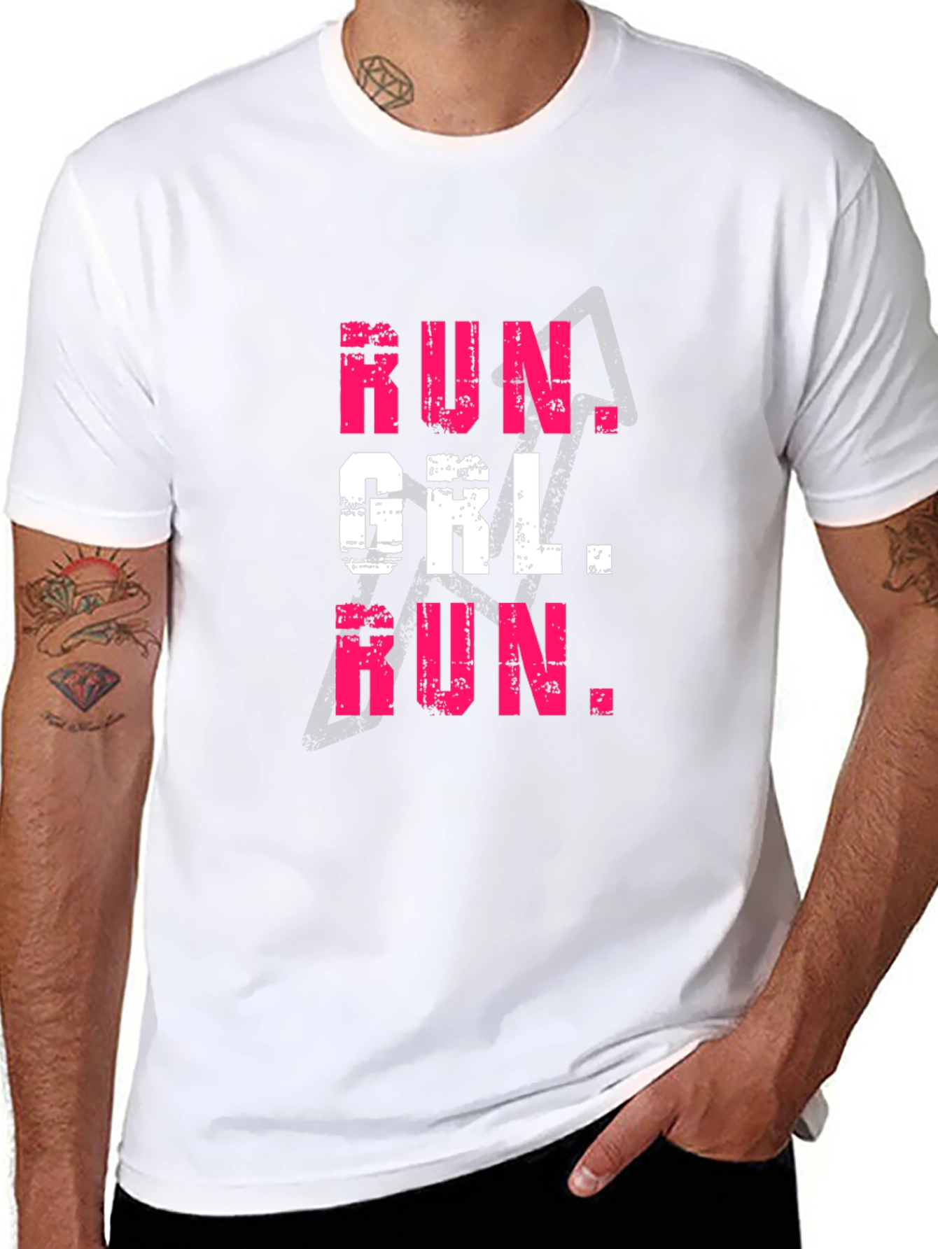 Run Girl Run Graphic Tee - Black T-Shirt