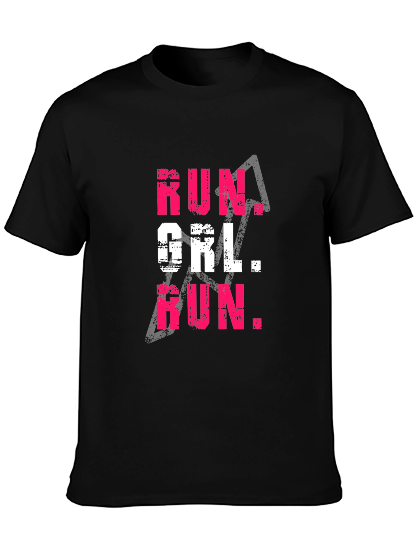 Run Girl Run Graphic Tee - Black T-Shirt