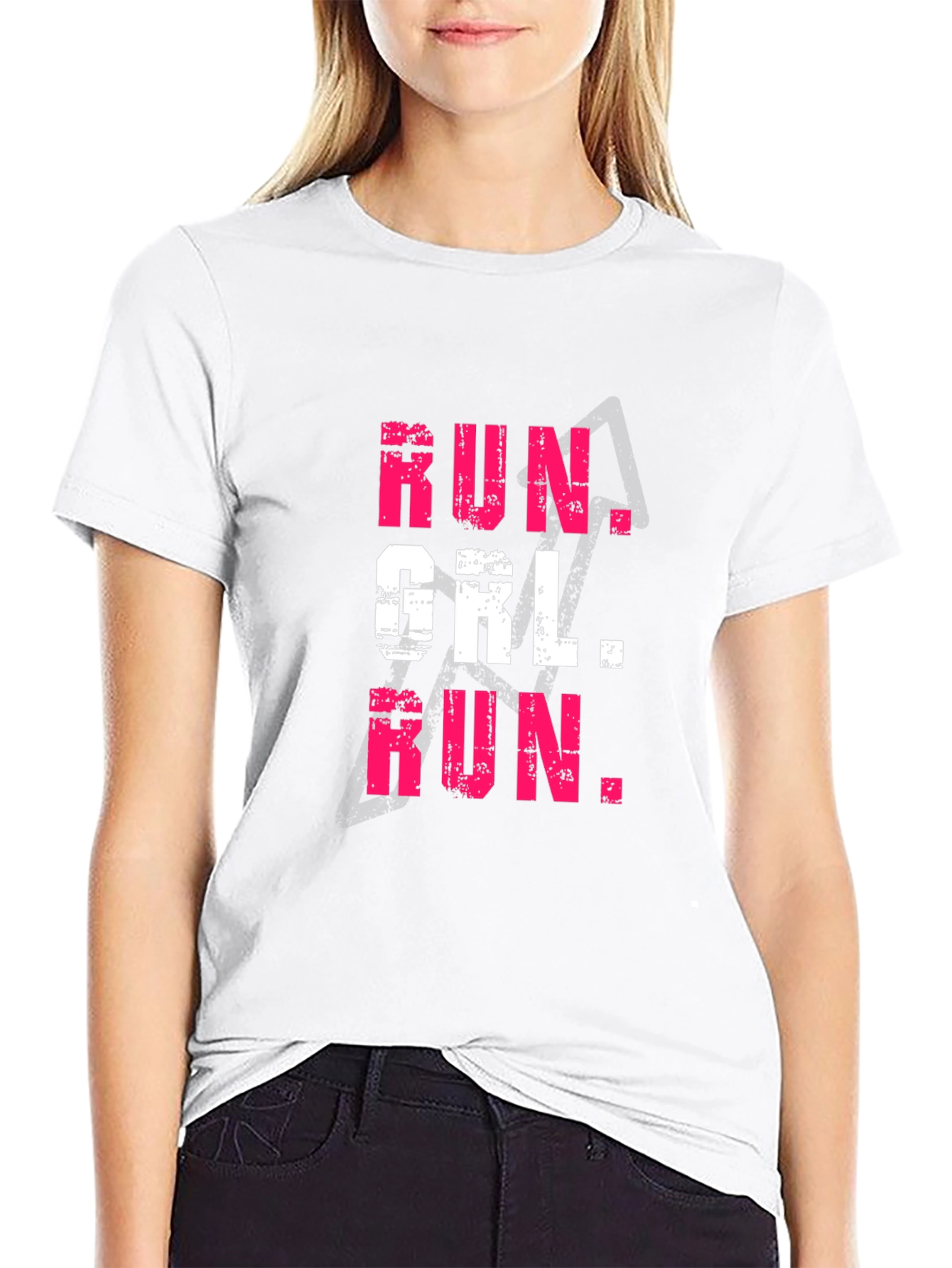 Run Girl Run Graphic Tee - Black T-Shirt