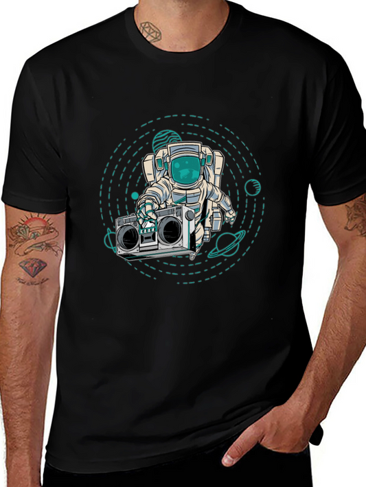 Astronaut Boombox Graphic T-Shirt