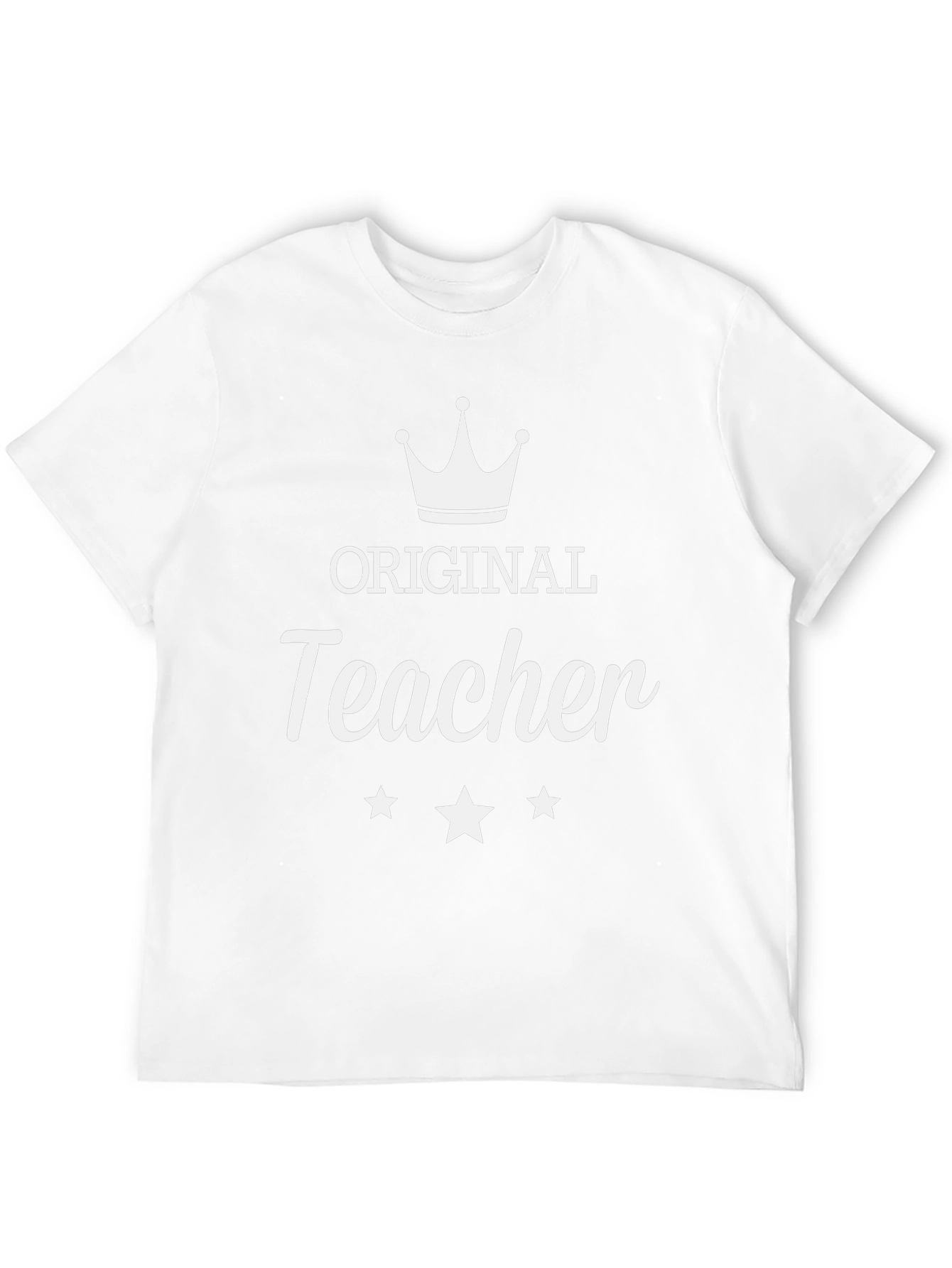 Original Teacher Graphic Tee - Black Cotton Blend
