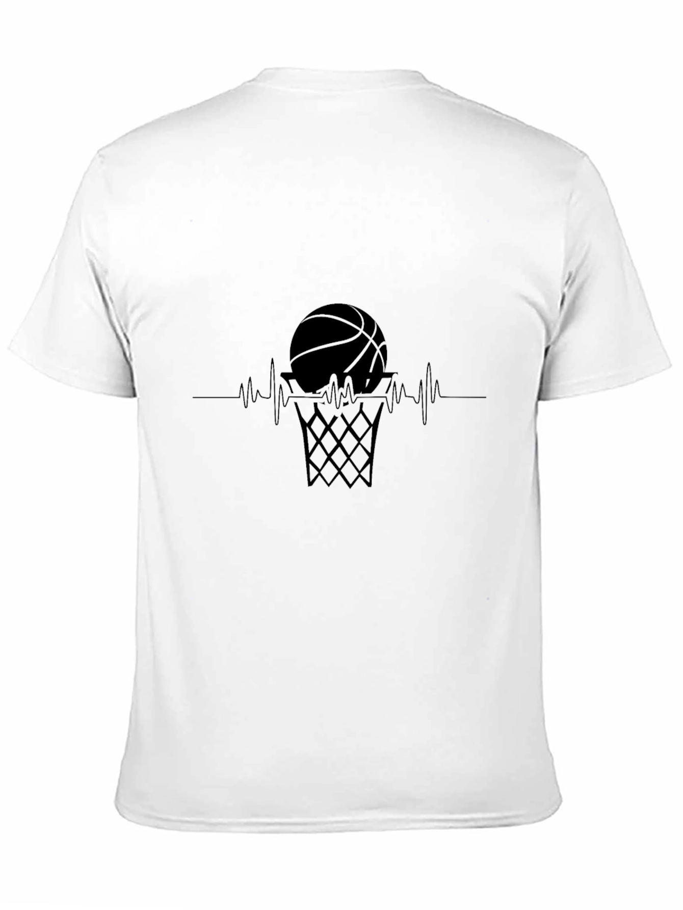 Basketball Heartbeat Tee - Stylish Graphic T-Shirt