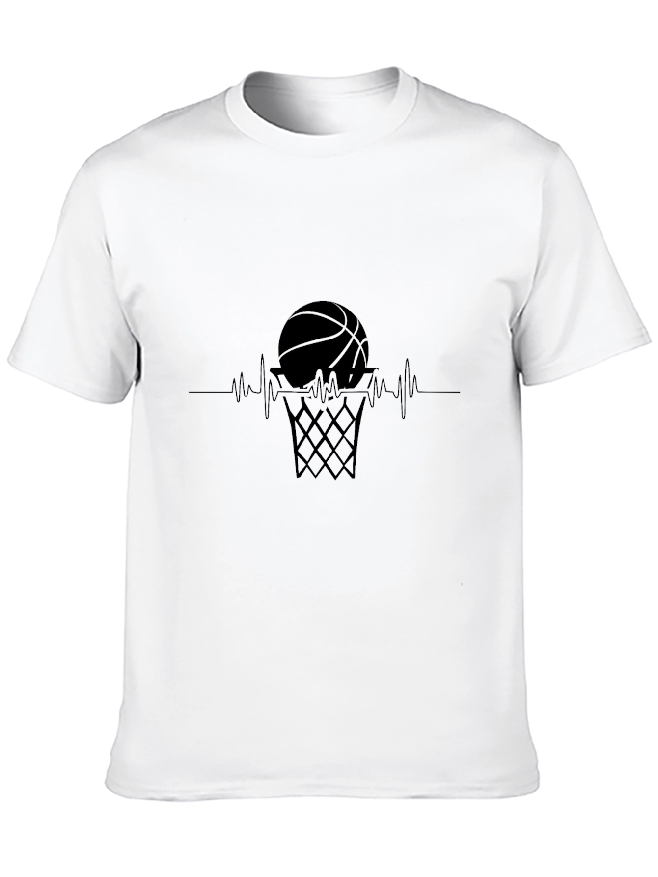 Basketball Heartbeat Tee - Stylish Graphic T-Shirt
