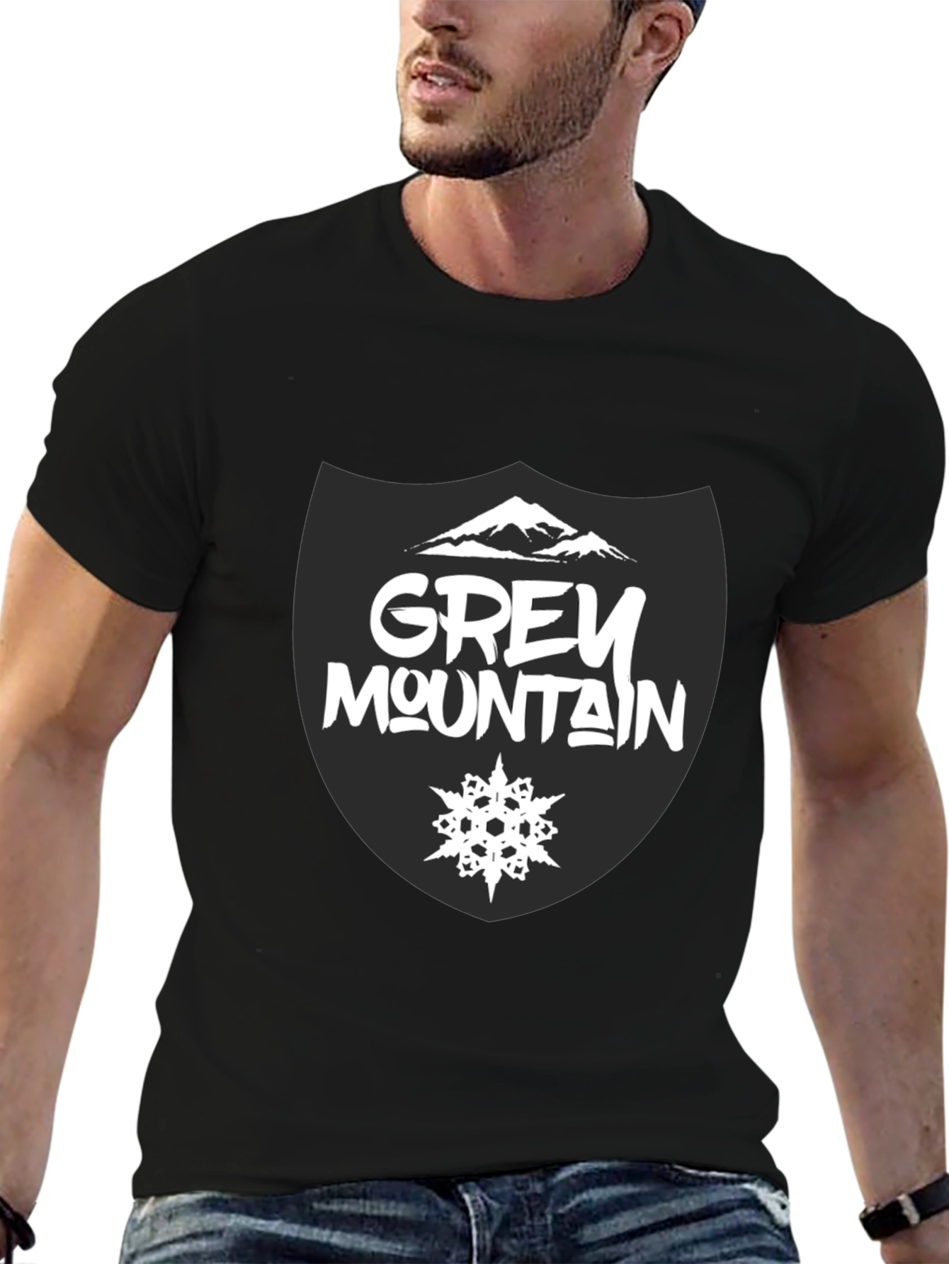 Grey Mountain Graphic Tee - Stylish Cotton T-Shirt