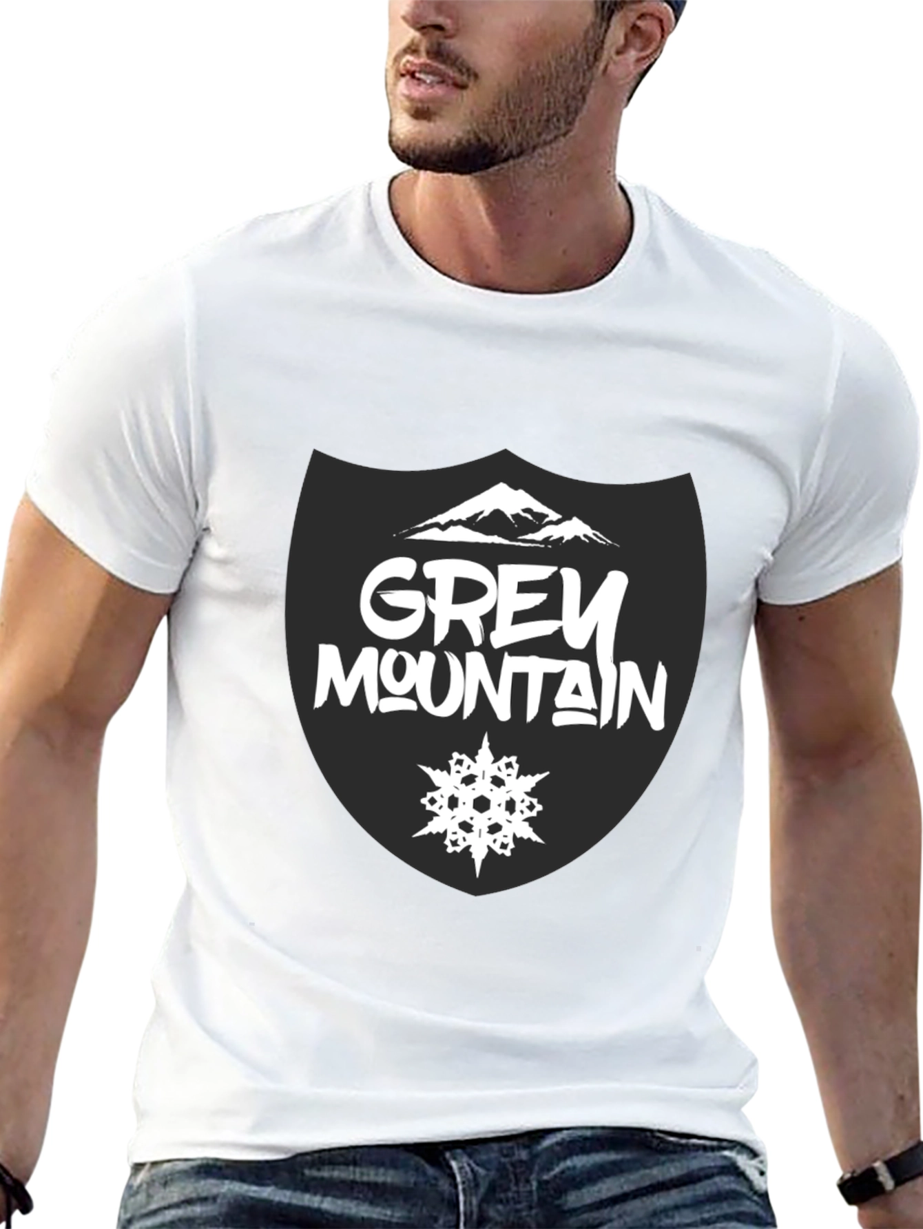 Grey Mountain Graphic Tee - Stylish Cotton T-Shirt