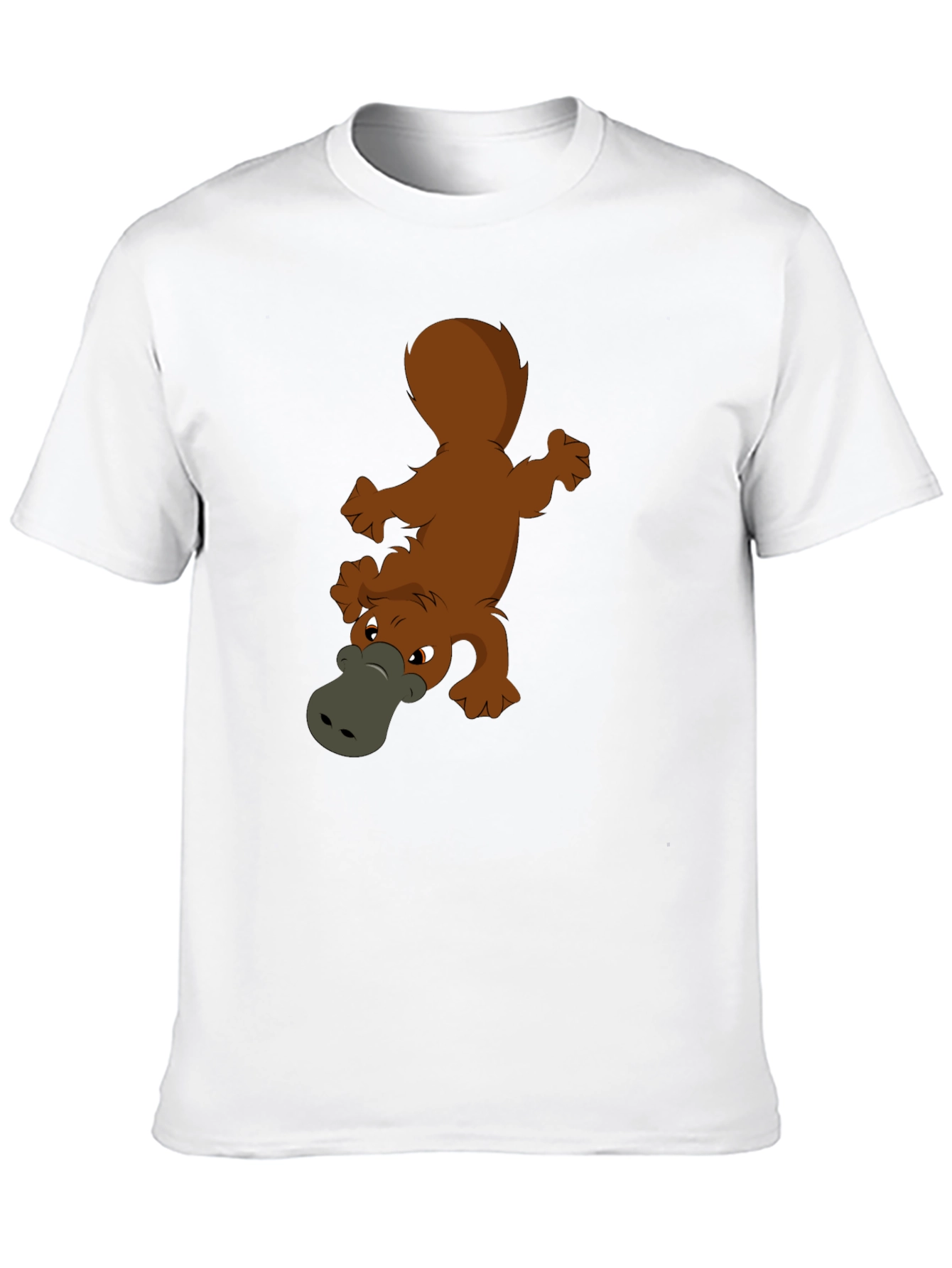 Cartoon Platypus Graphic Black T-Shirt