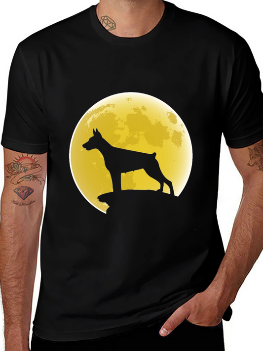 Dog Silhouette Moon Graphic Tee
