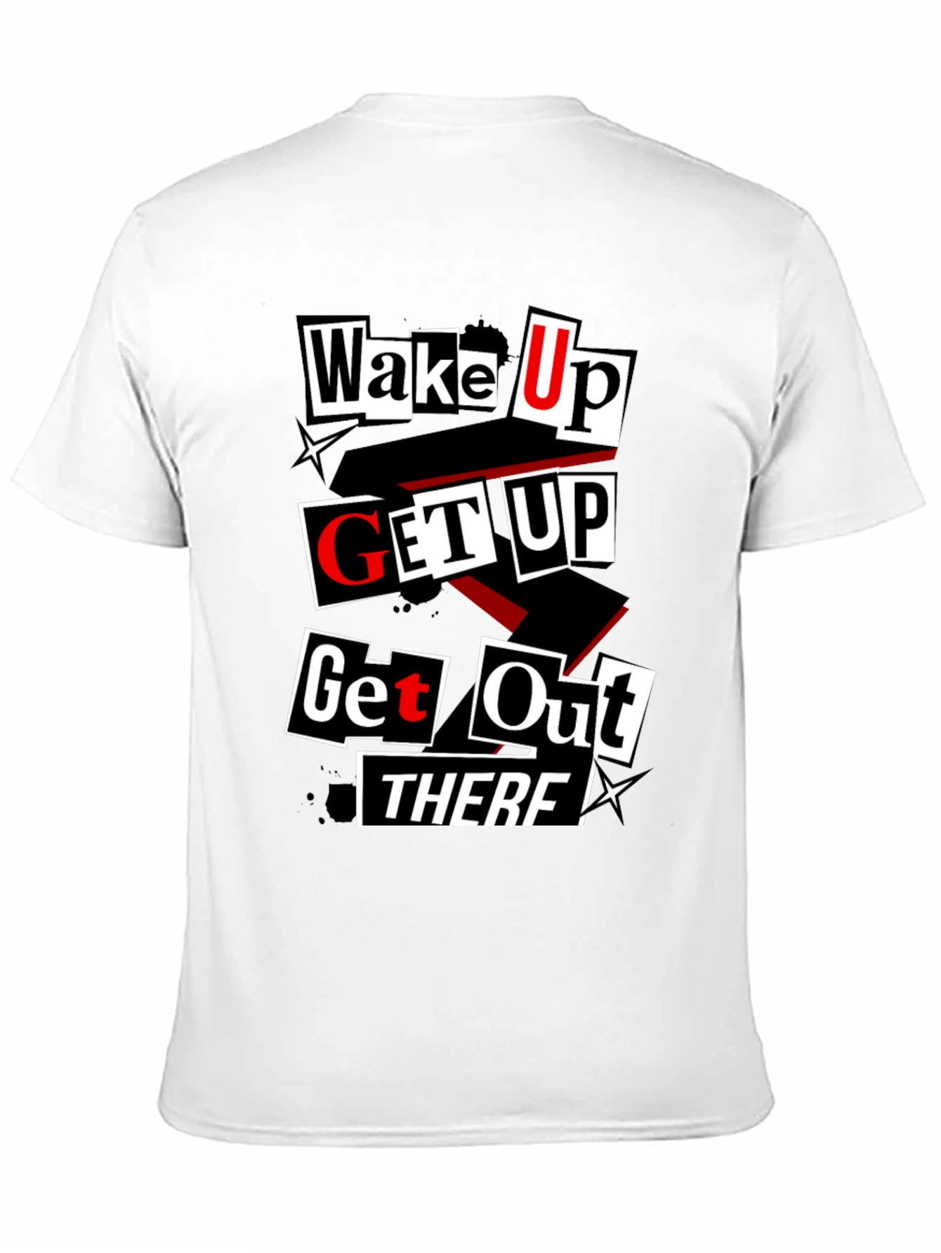Wake Up Get Up T-Shirt - Black Graphic Tee