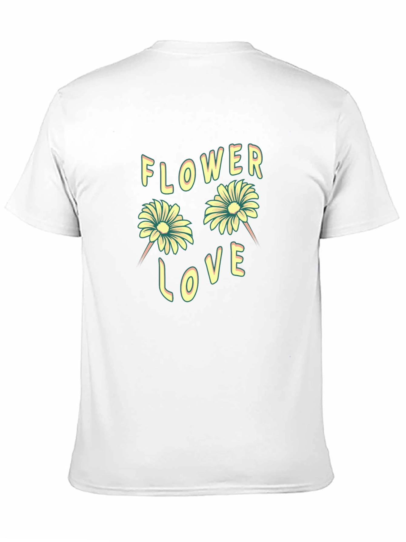 Flower Love Graphic Tee - Trendy Unisex T-Shirt