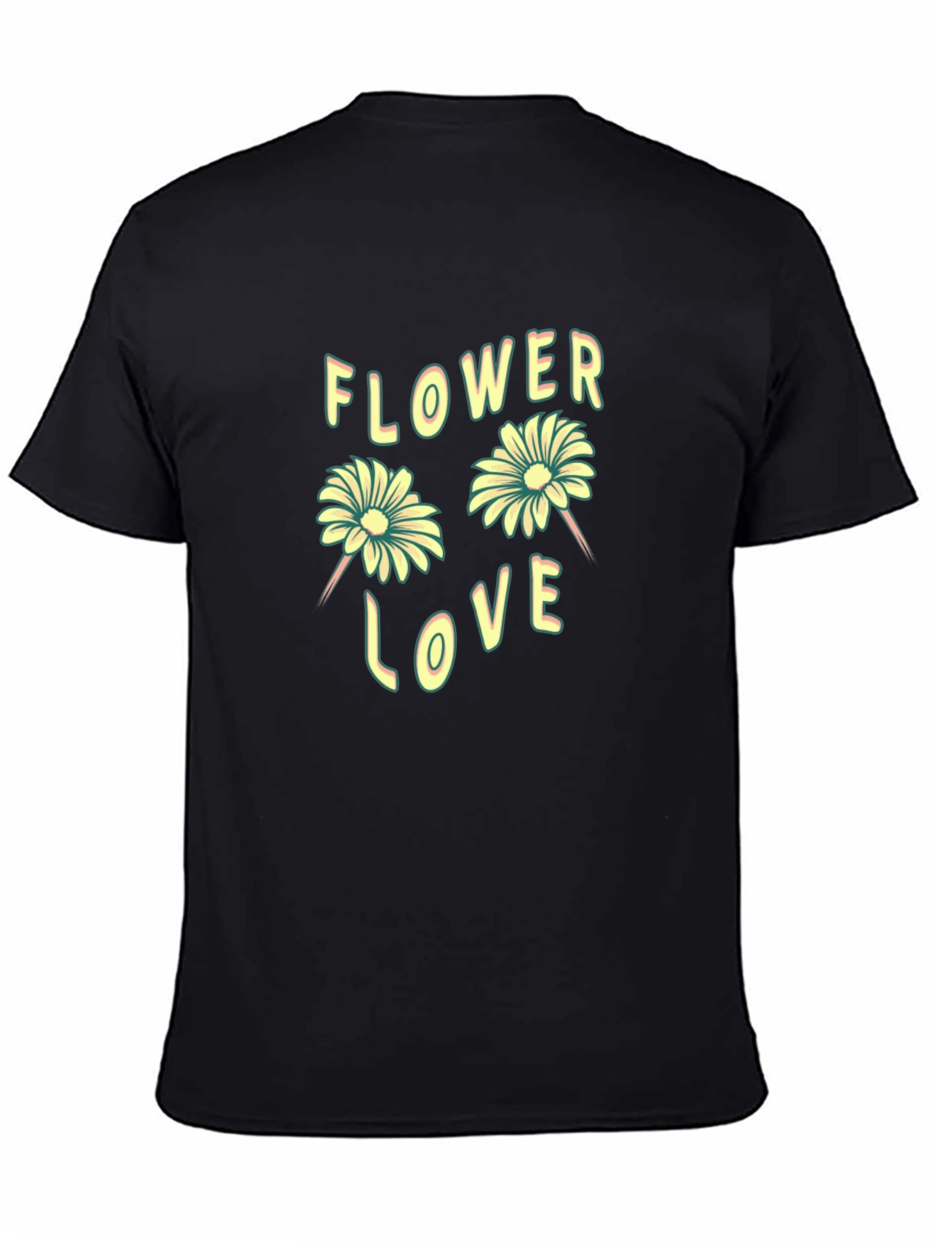 Flower Love Graphic Tee - Trendy Unisex T-Shirt