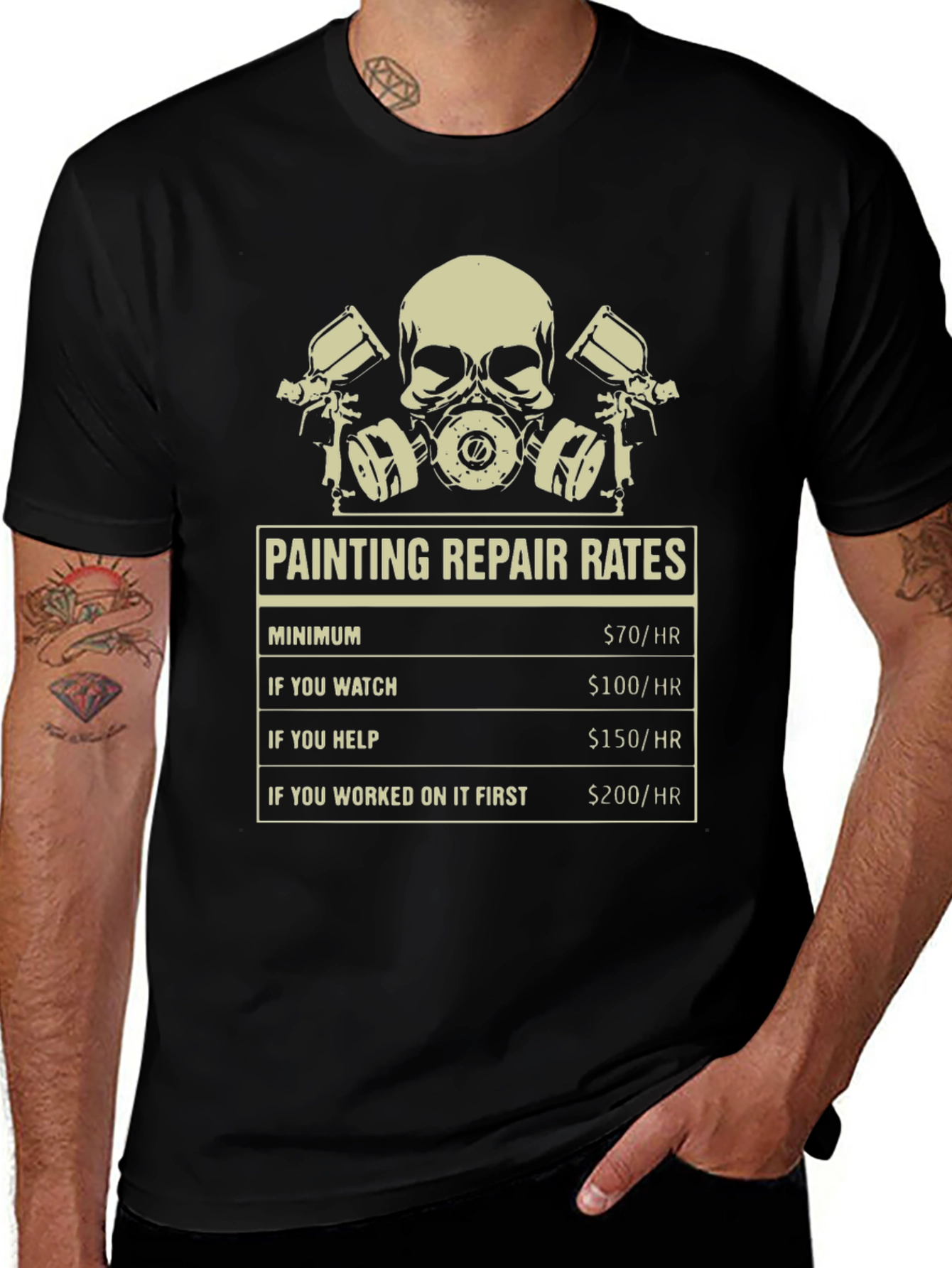 Painting Repair Rates T-Shirt - Funny Painter Tee