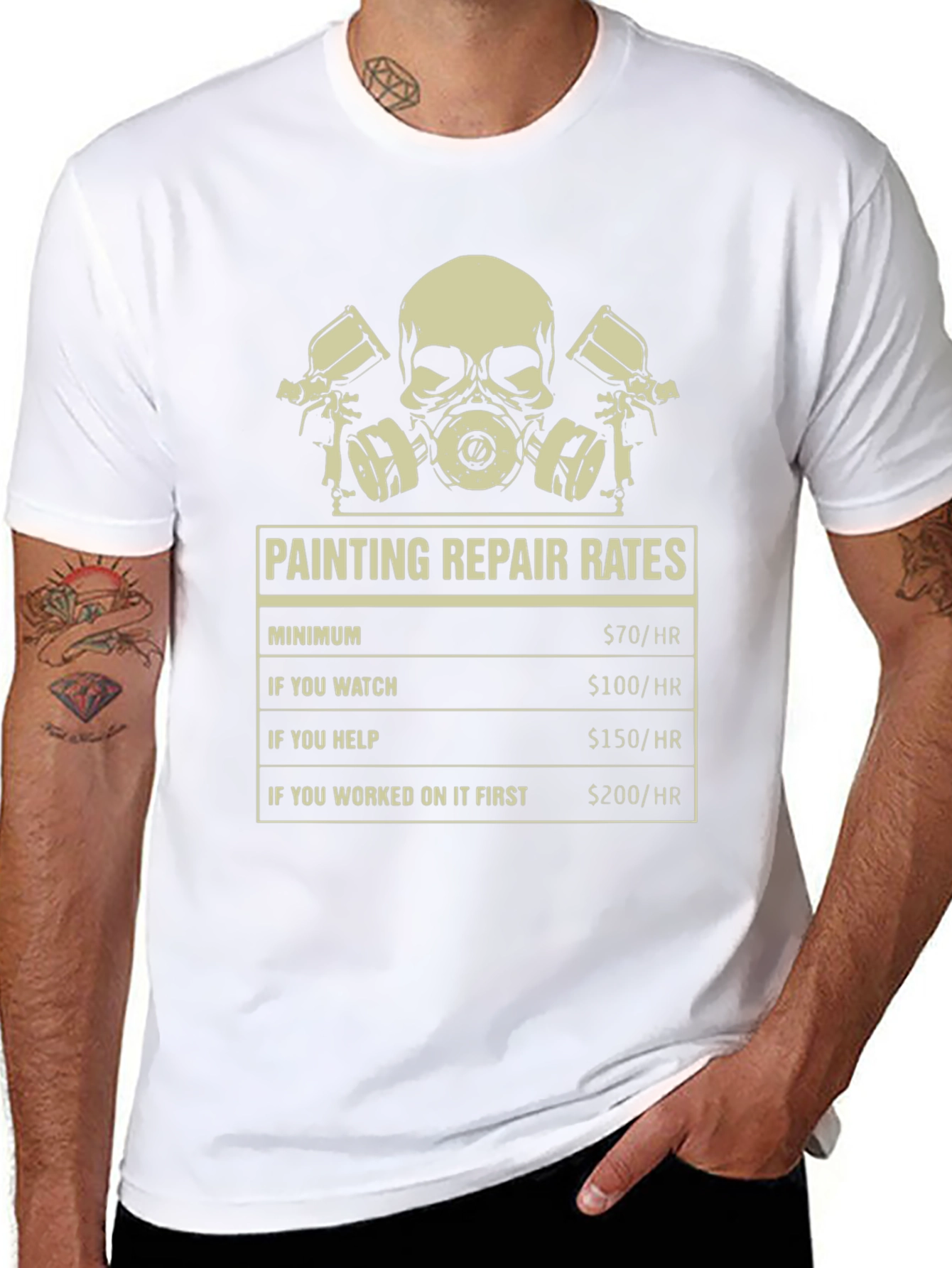 Painting Repair Rates T-Shirt - Funny Painter Tee
