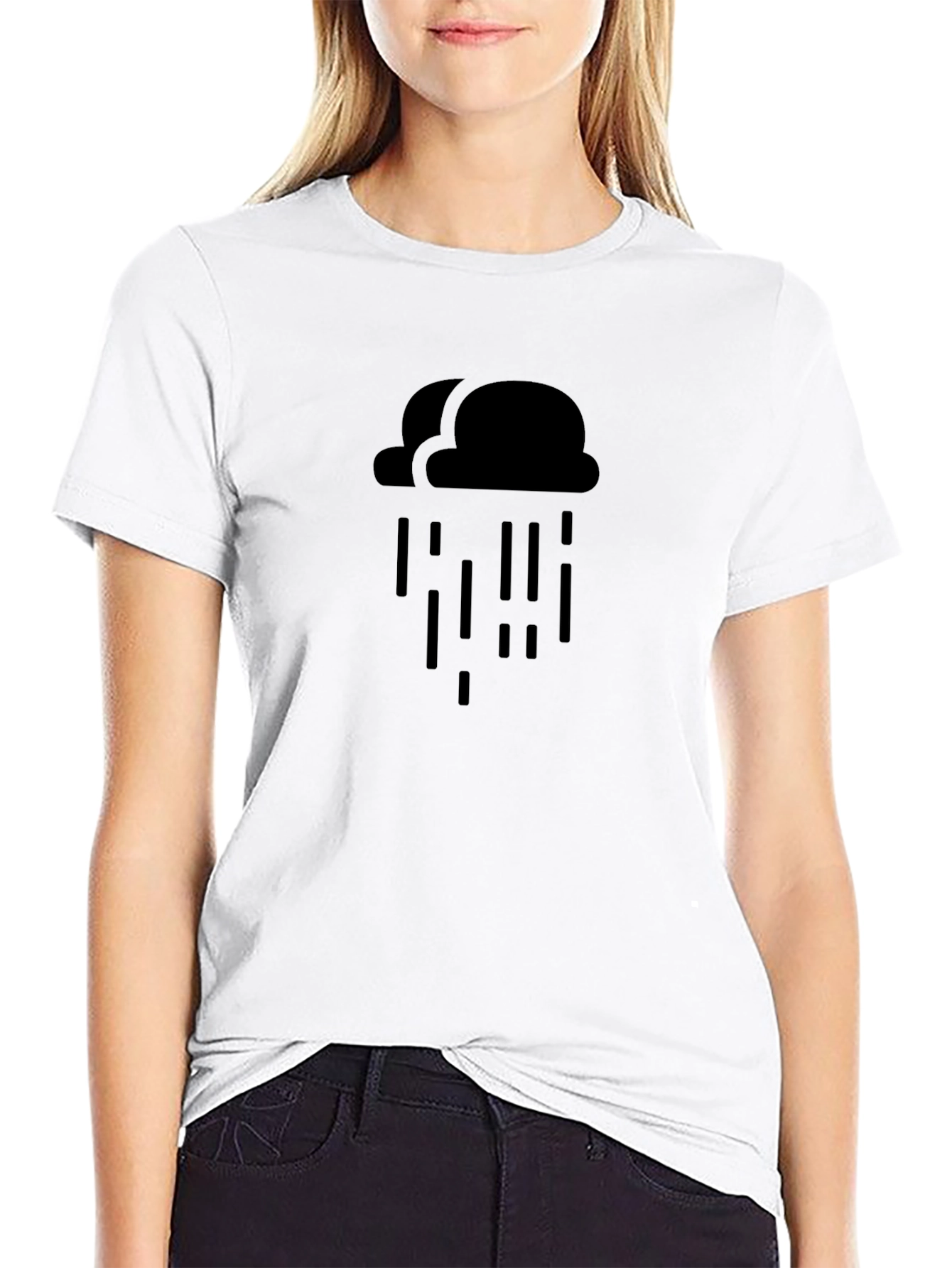 Rain Cloud Graphic Tee - Mens Black T-Shirt