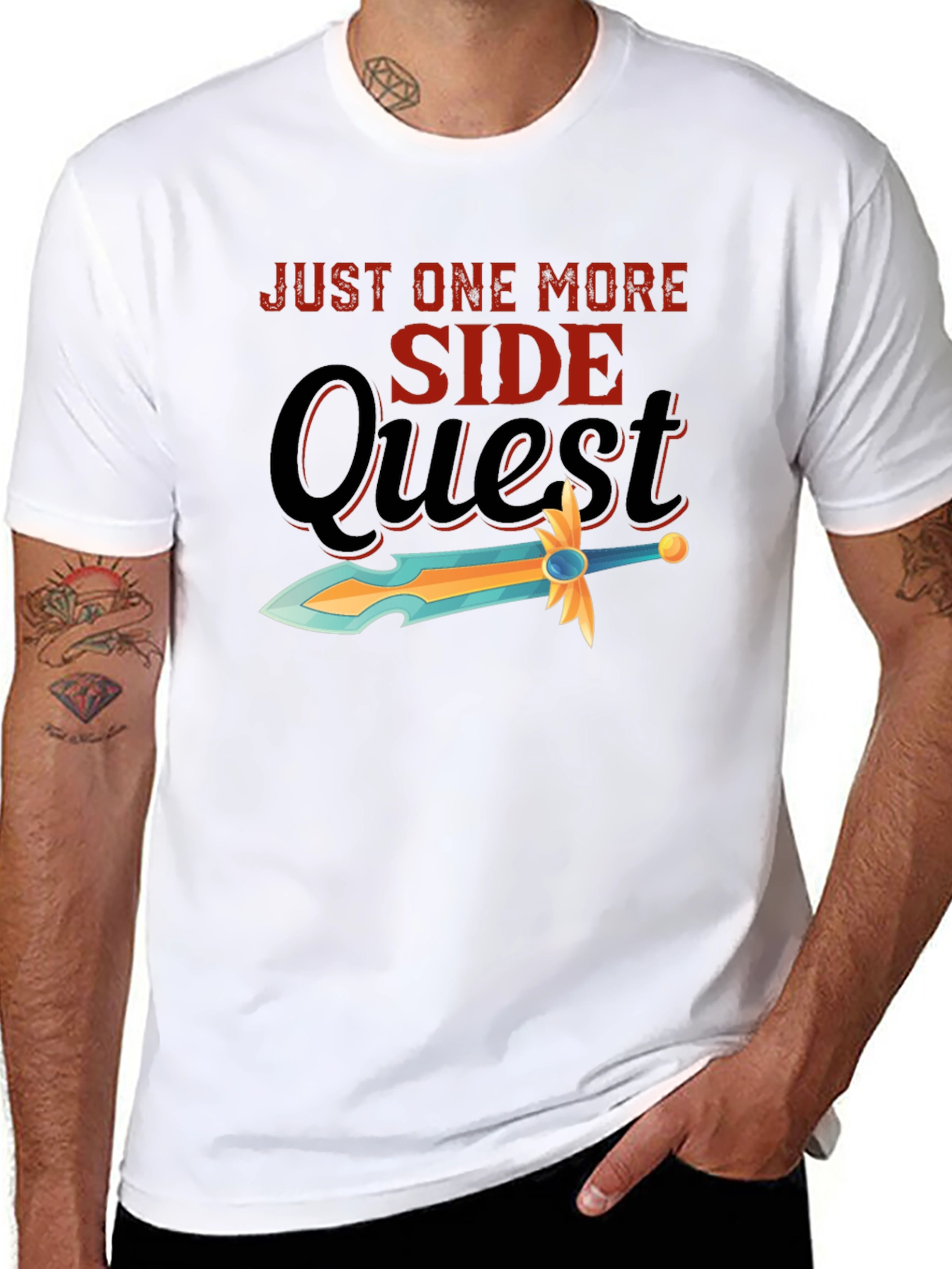 Just One More Side Quest Black T-Shirt