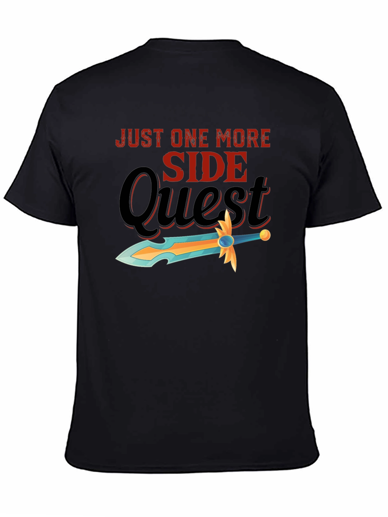 Just One More Side Quest Black T-Shirt