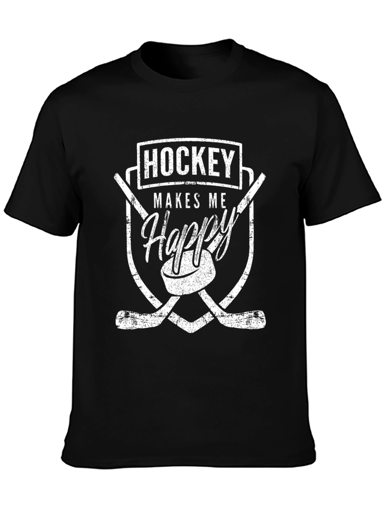 Hockey Makes Me Happy Graphic Tee