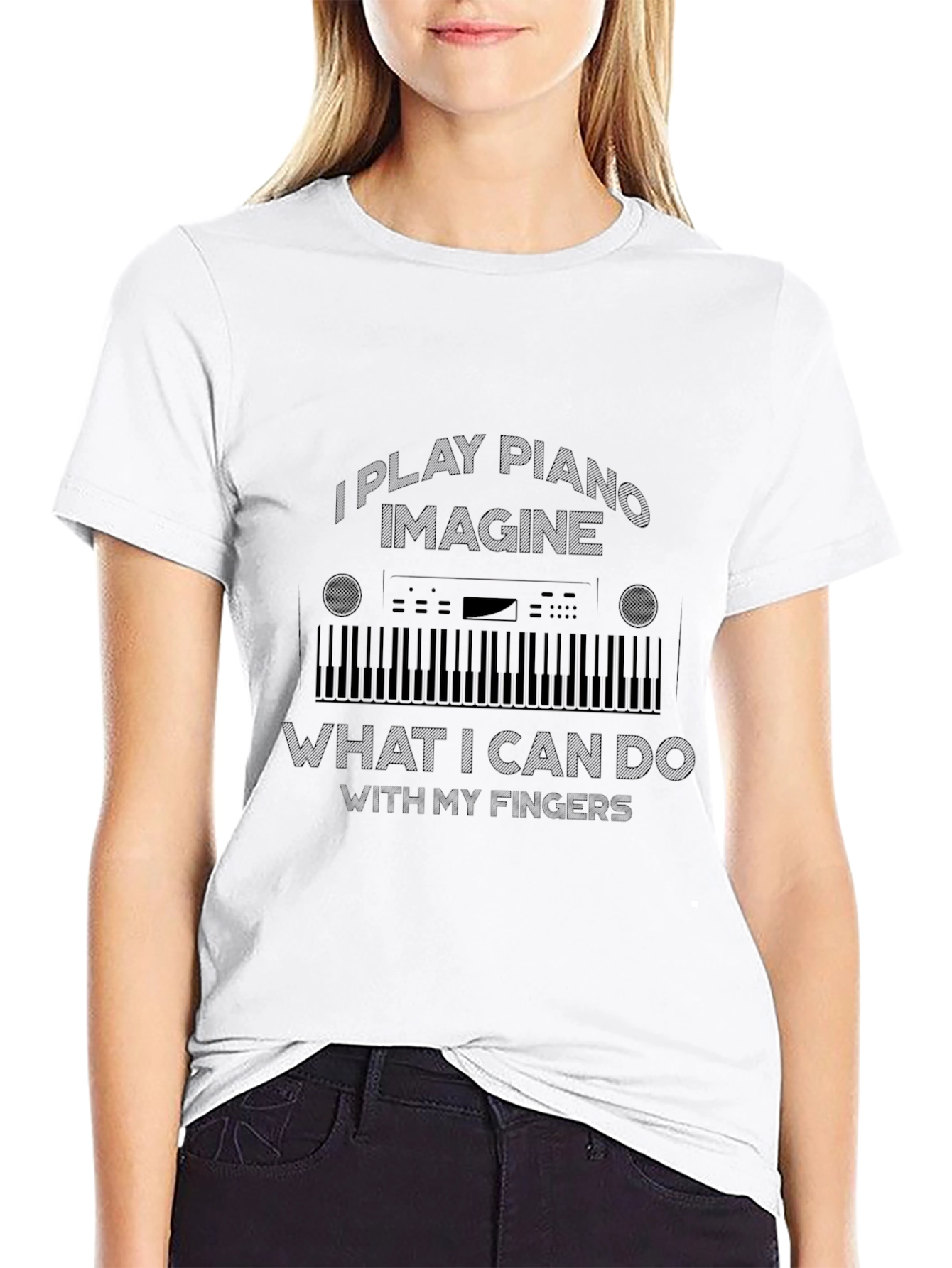 Play Piano Graphic T-Shirt