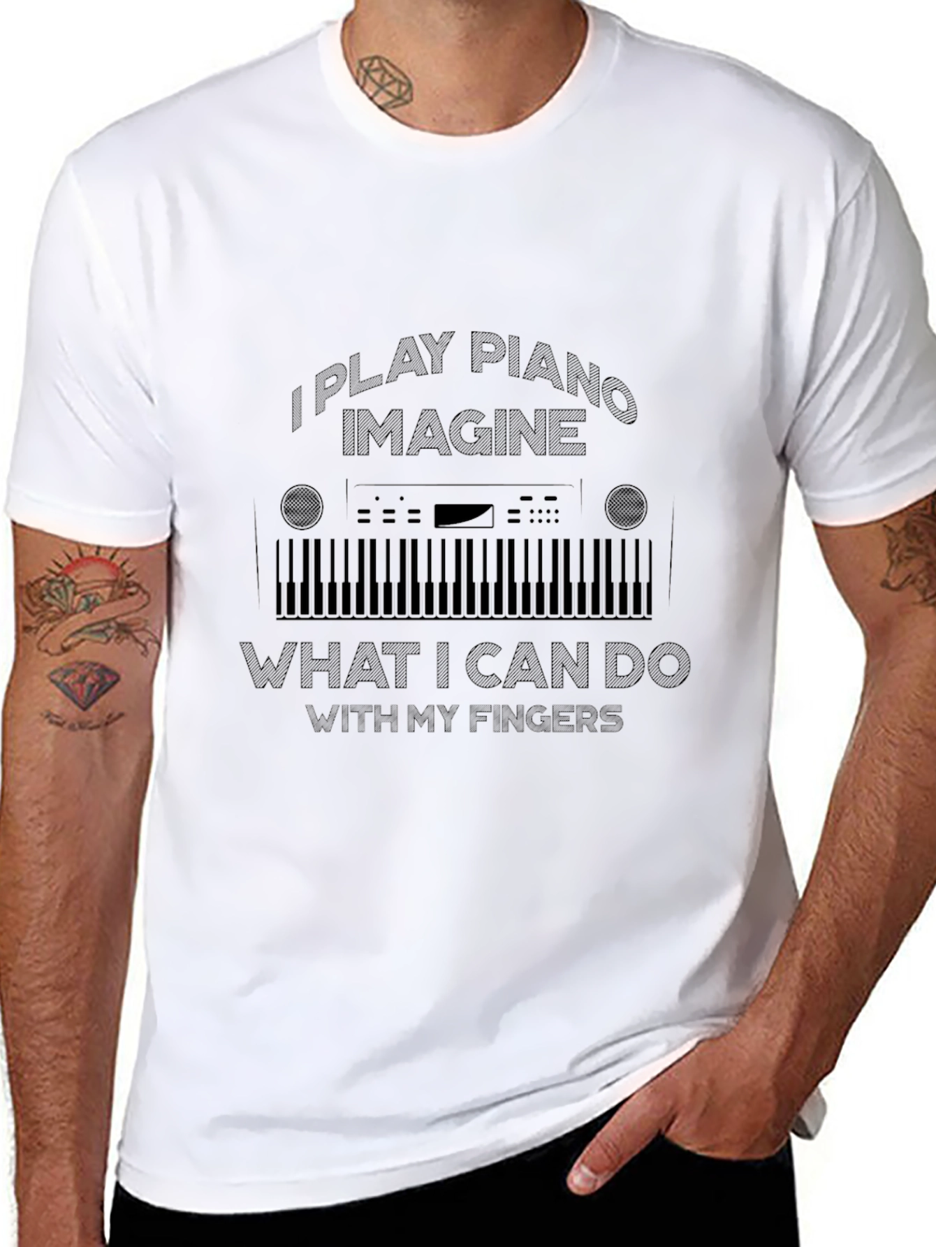 Play Piano Graphic T-Shirt
