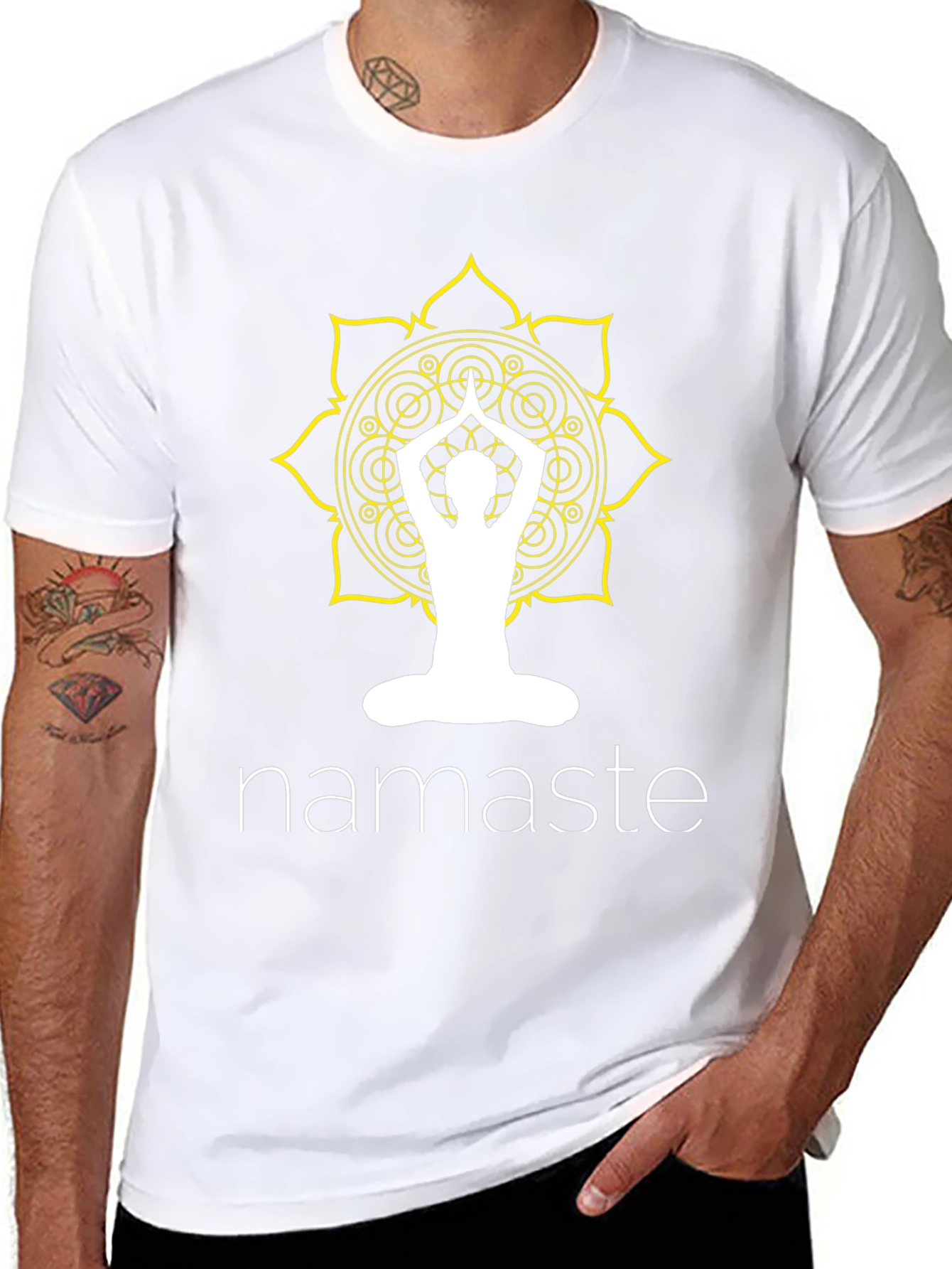 Namaste Yoga Graphic Tee - Black