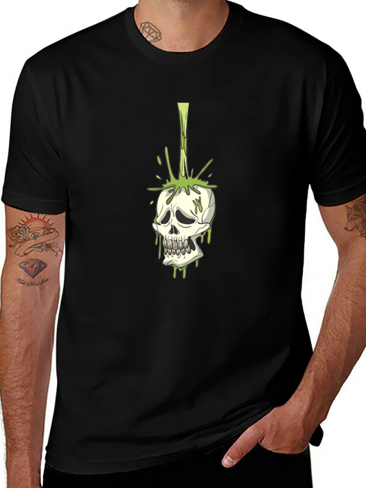 Skull Graphic Tee - Toxic Drip Design