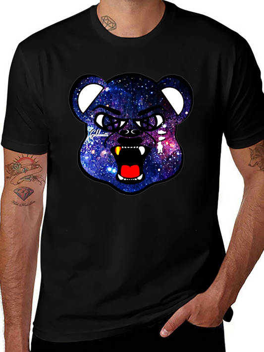 Galaxy Bear Graphic Tee - Unique Design Soft Cotton T-Shirt