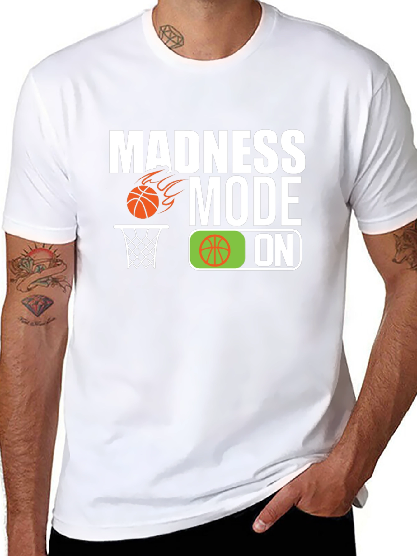 Madness Mode On Basketball Graphic Tee