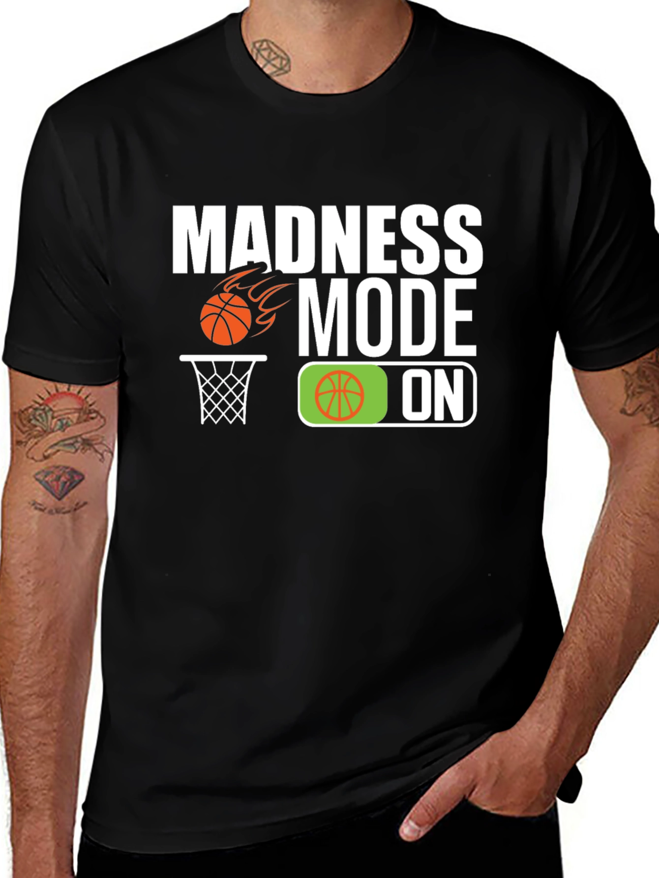 Madness Mode On Basketball Graphic Tee