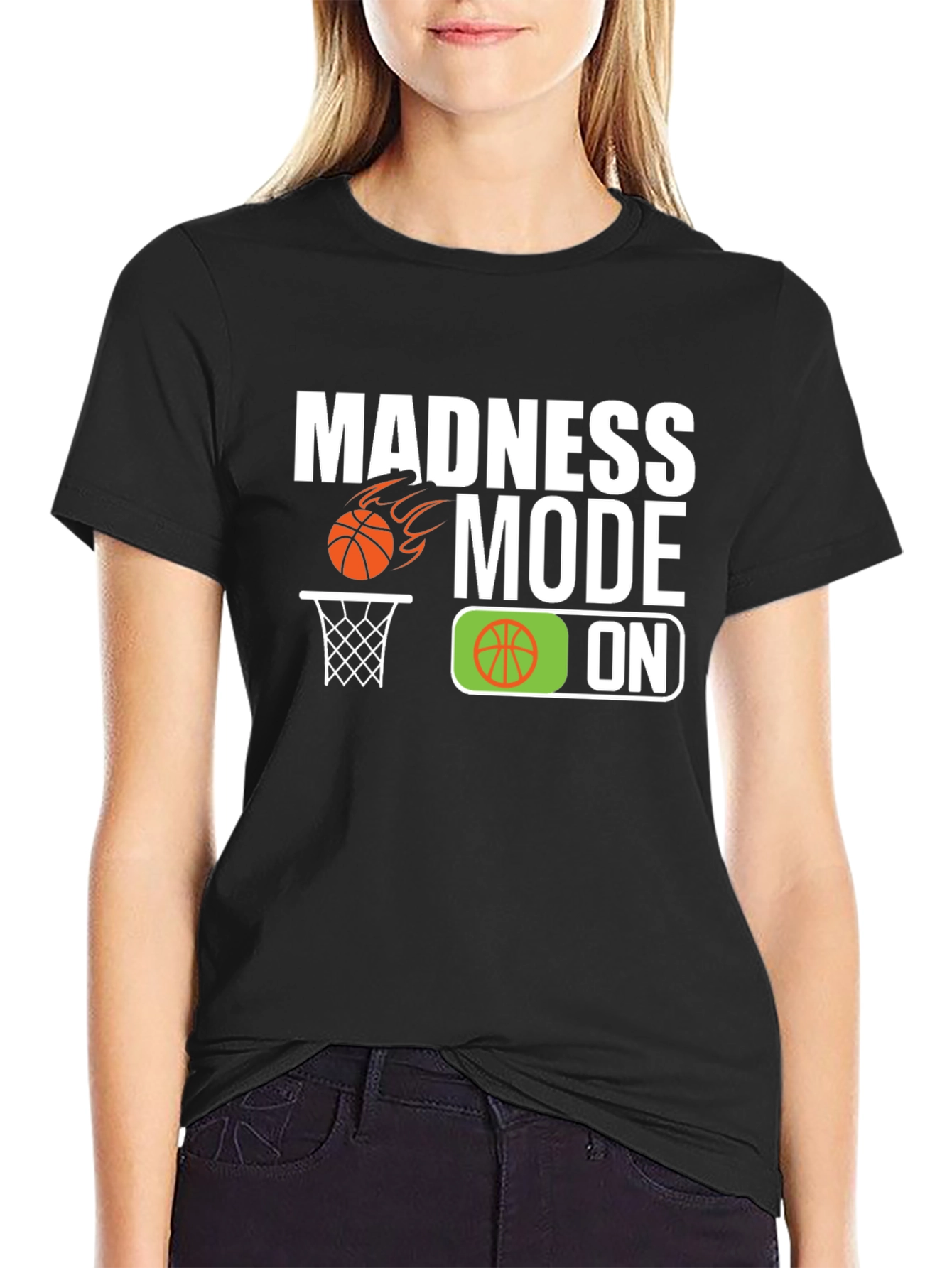 Madness Mode On Basketball Graphic Tee