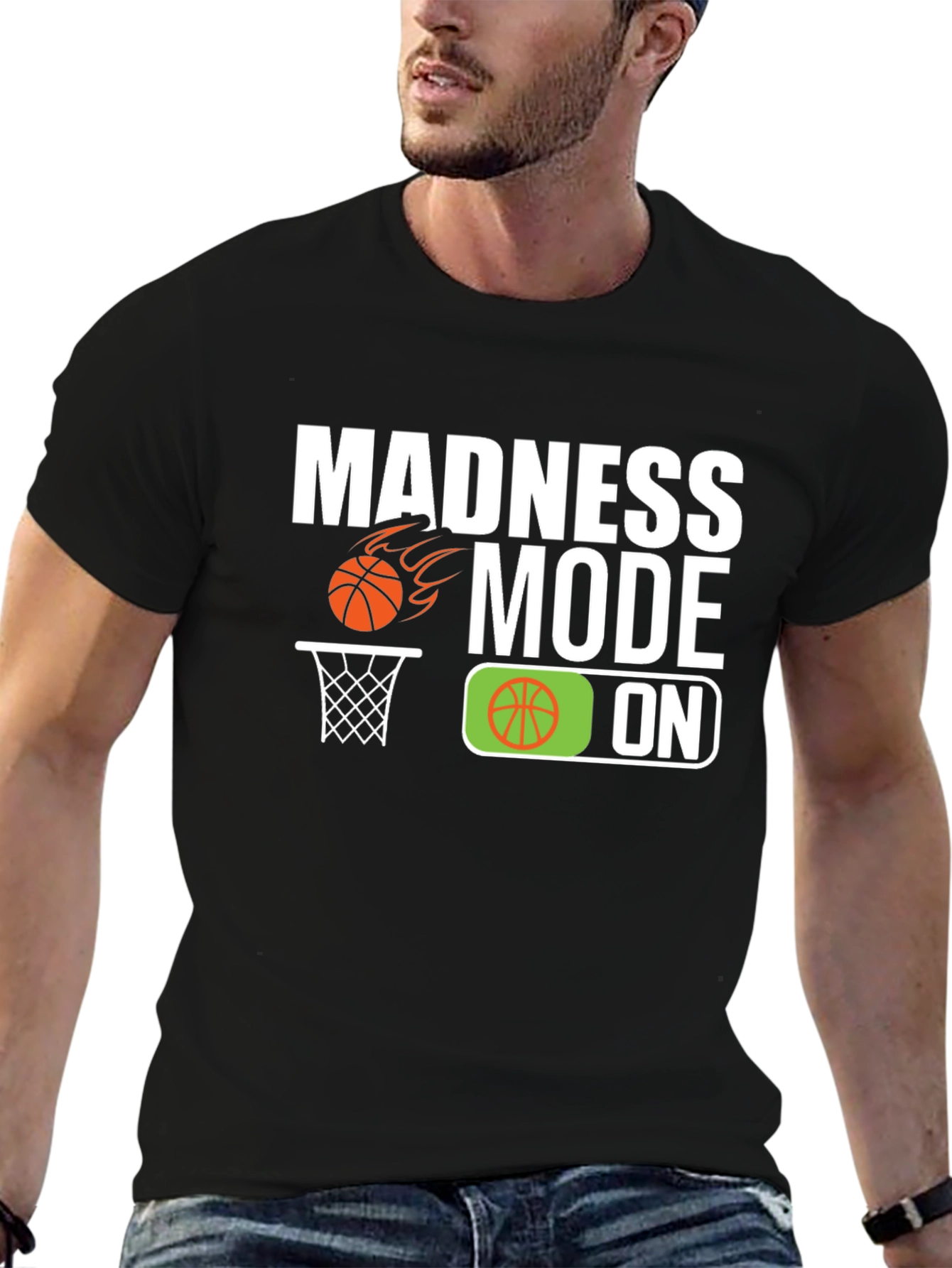 Madness Mode On Basketball Graphic Tee