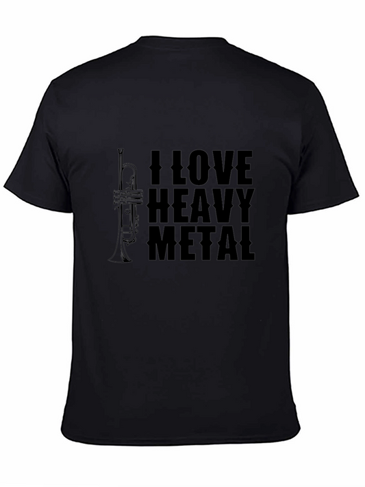 I Love Heavy Metal T-Shirt - Black Graphic Tee