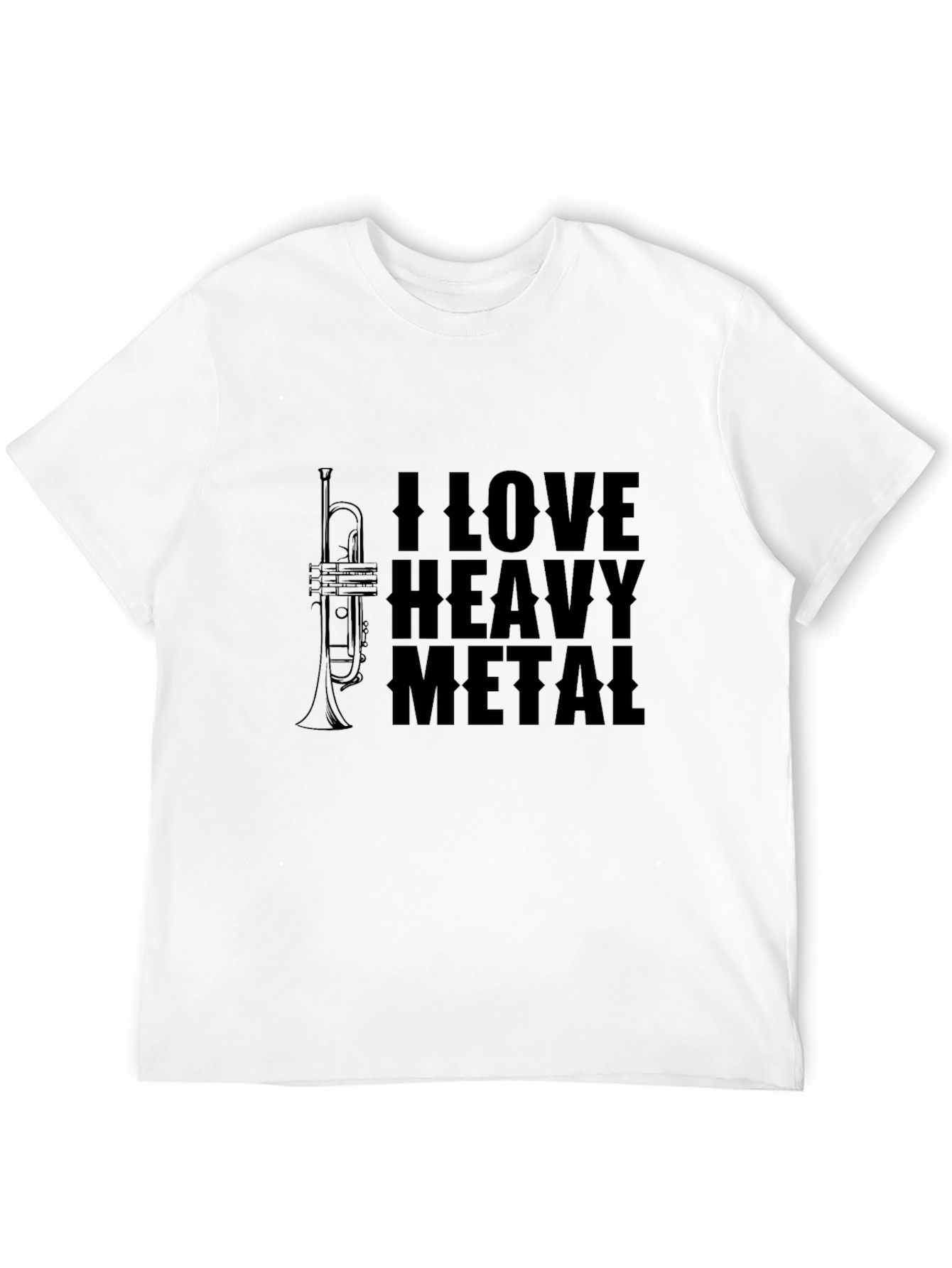 I Love Heavy Metal T-Shirt - Black Graphic Tee