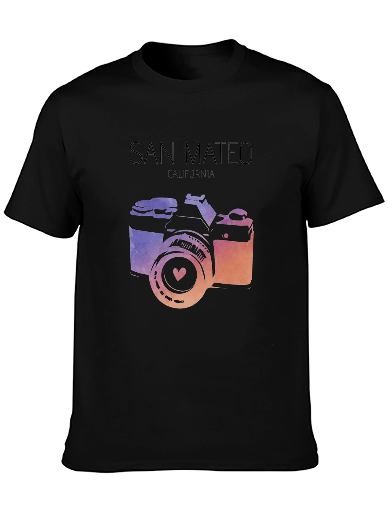 San Mateo California Camera Graphic T-Shirt