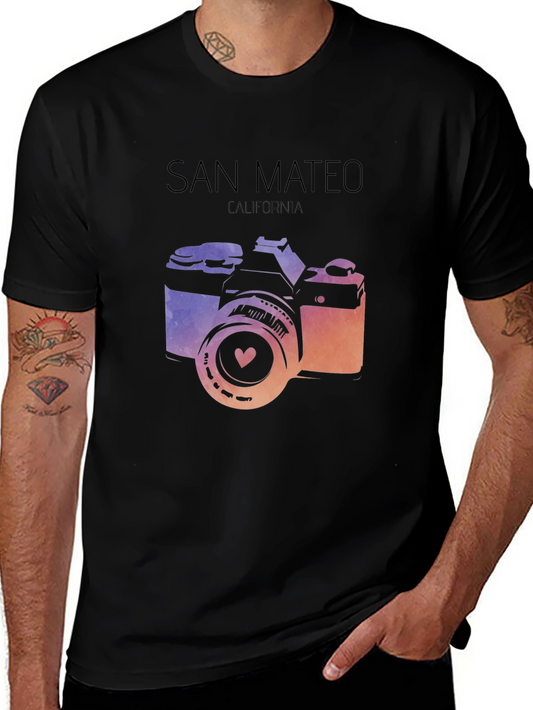 San Mateo California Camera Graphic T-Shirt